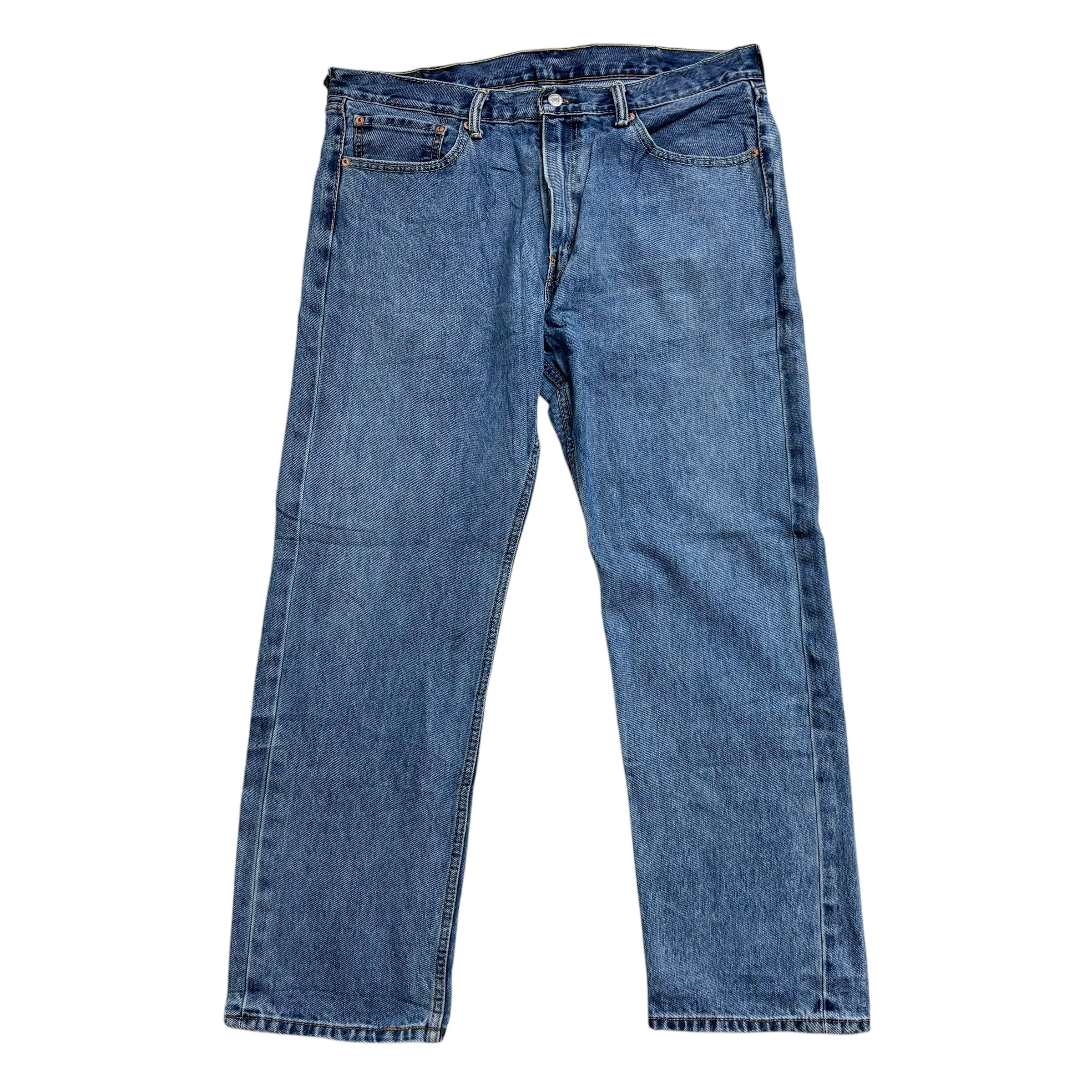 Levis 505 Jeans W38 L30 Mens Mid Blue Regular Straight Fit Denim