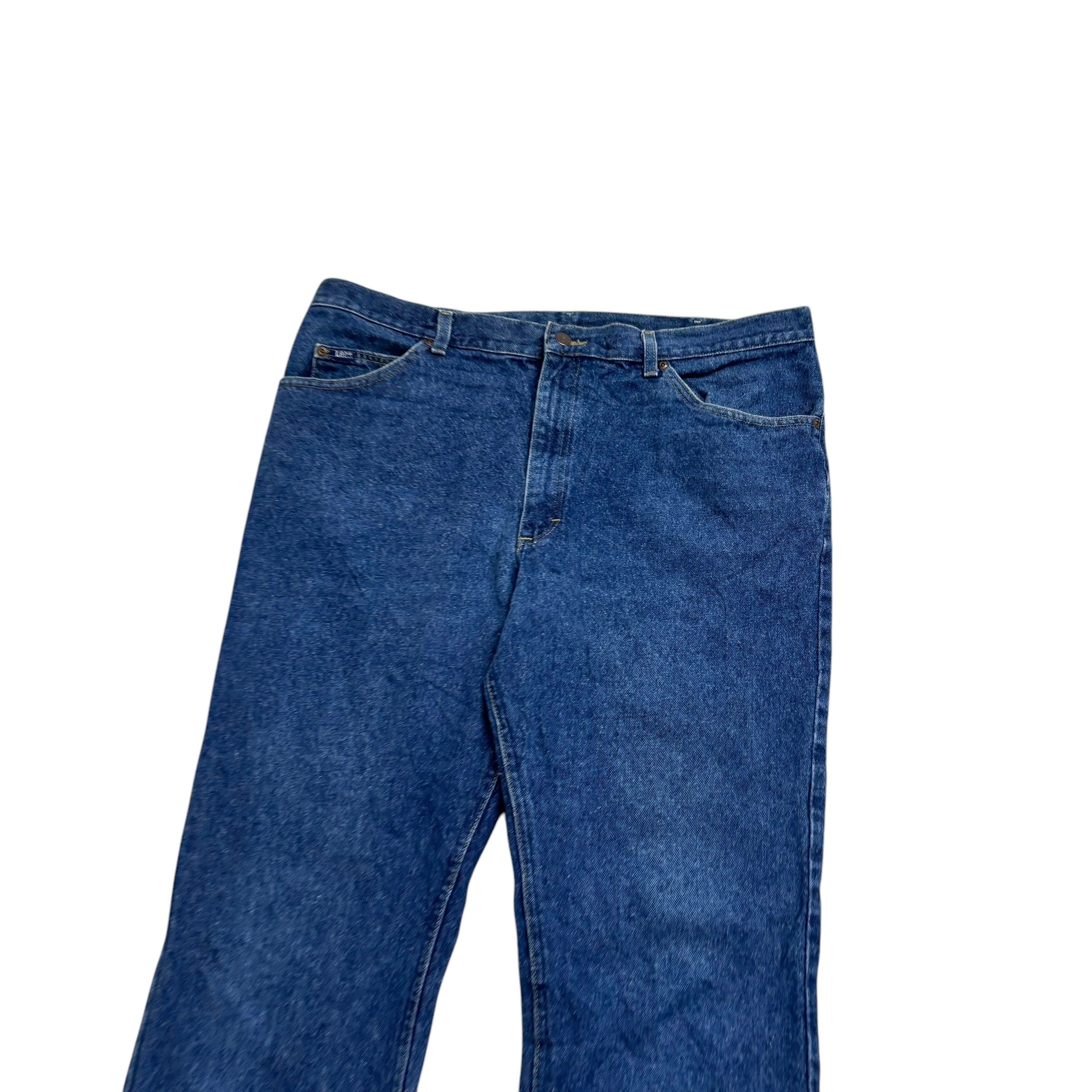 Lee Jeans W40 L32 Mens Mid Blue Regular Straight Fit Vintage Denim (E)