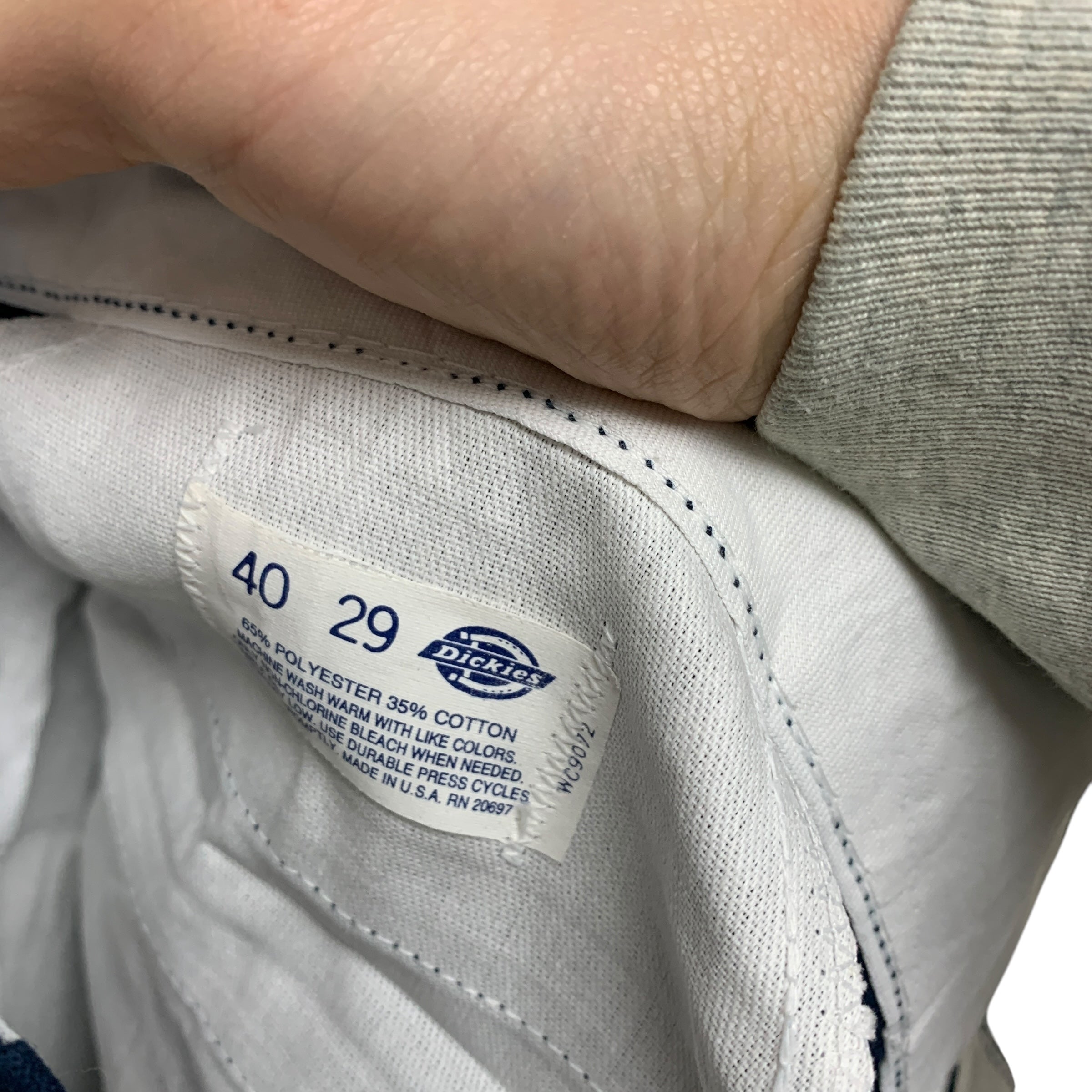 Dickies Trousers W38 L29 Mens Blue Pants Relaxed Straight Fit Workwear