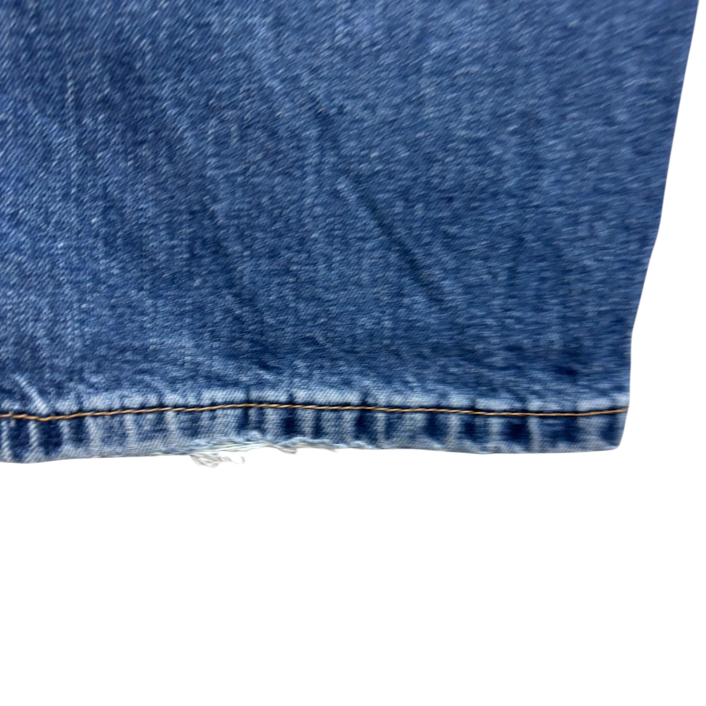 Levis 505 Jeans W36 L29 Mens Mid Blue Regular Straight Fit Denim (F)