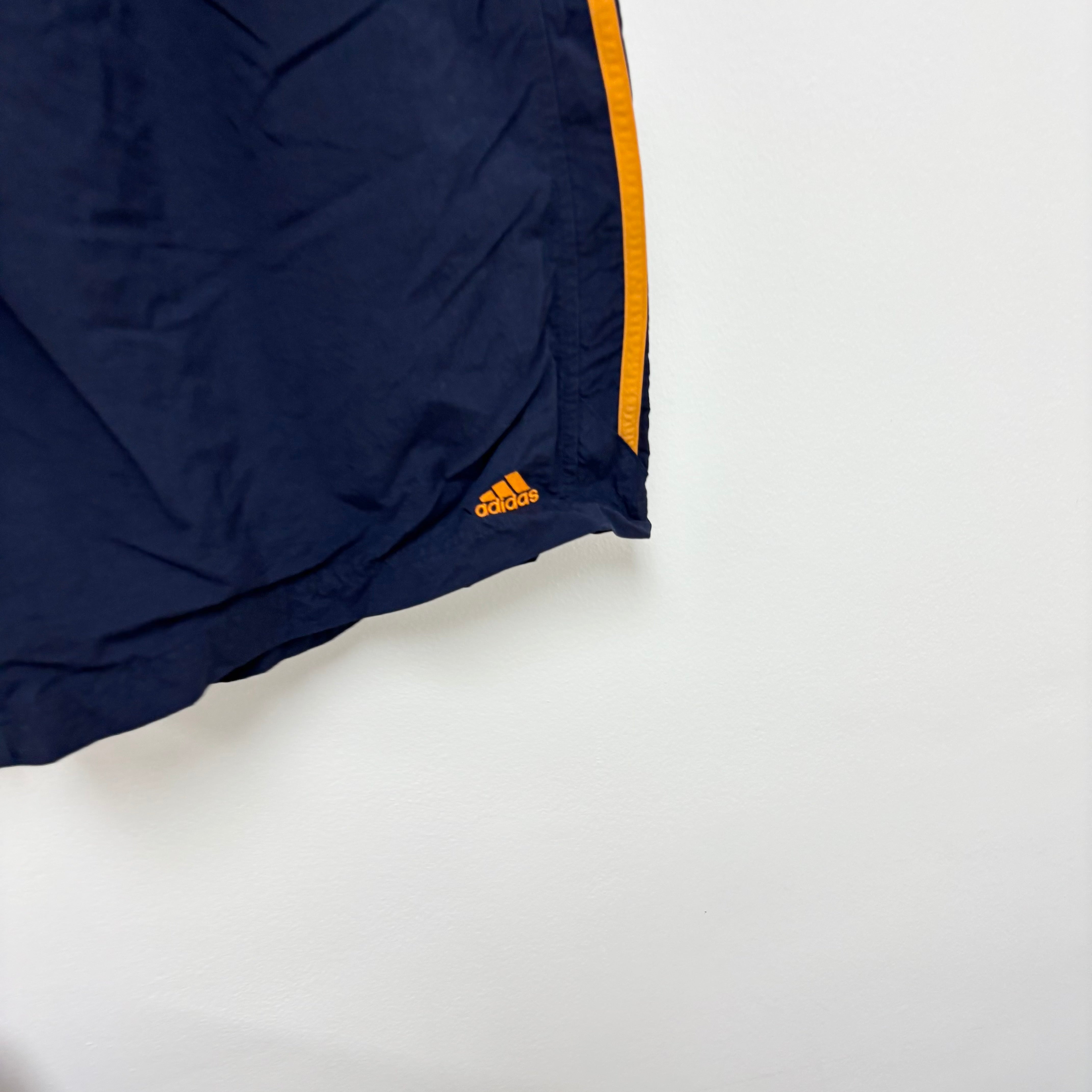 Adidas Shorts Mens XL Navy Blue Sports Running Gym Athletic Pockets (E)
