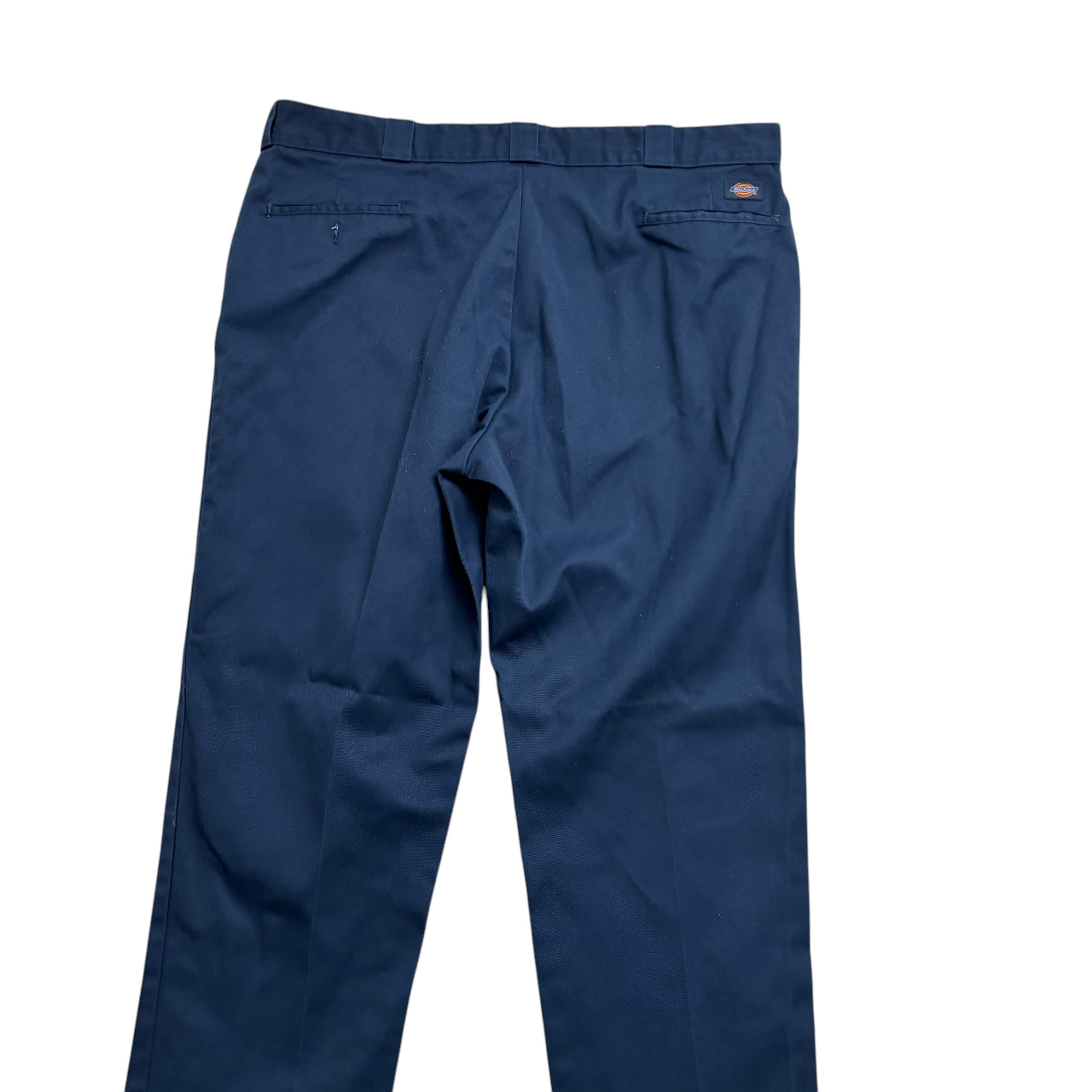 Dickies 874 Trousers W42 L32 Mens Blue Pants Original Straight Fit Workwear
