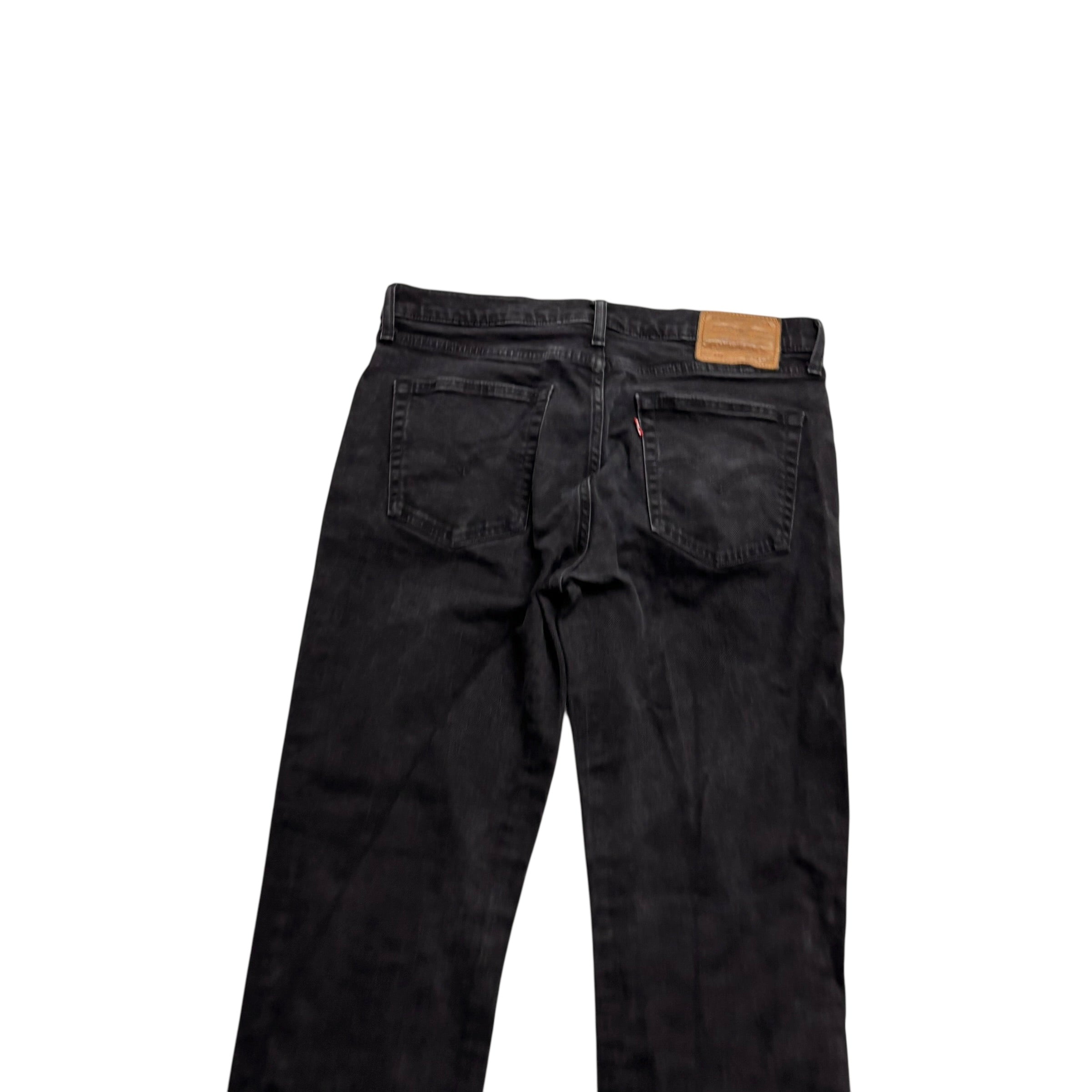 Levis 514 Jeans W34 L31 Mens Black Regular Straight Stretch Premium Denim (E)