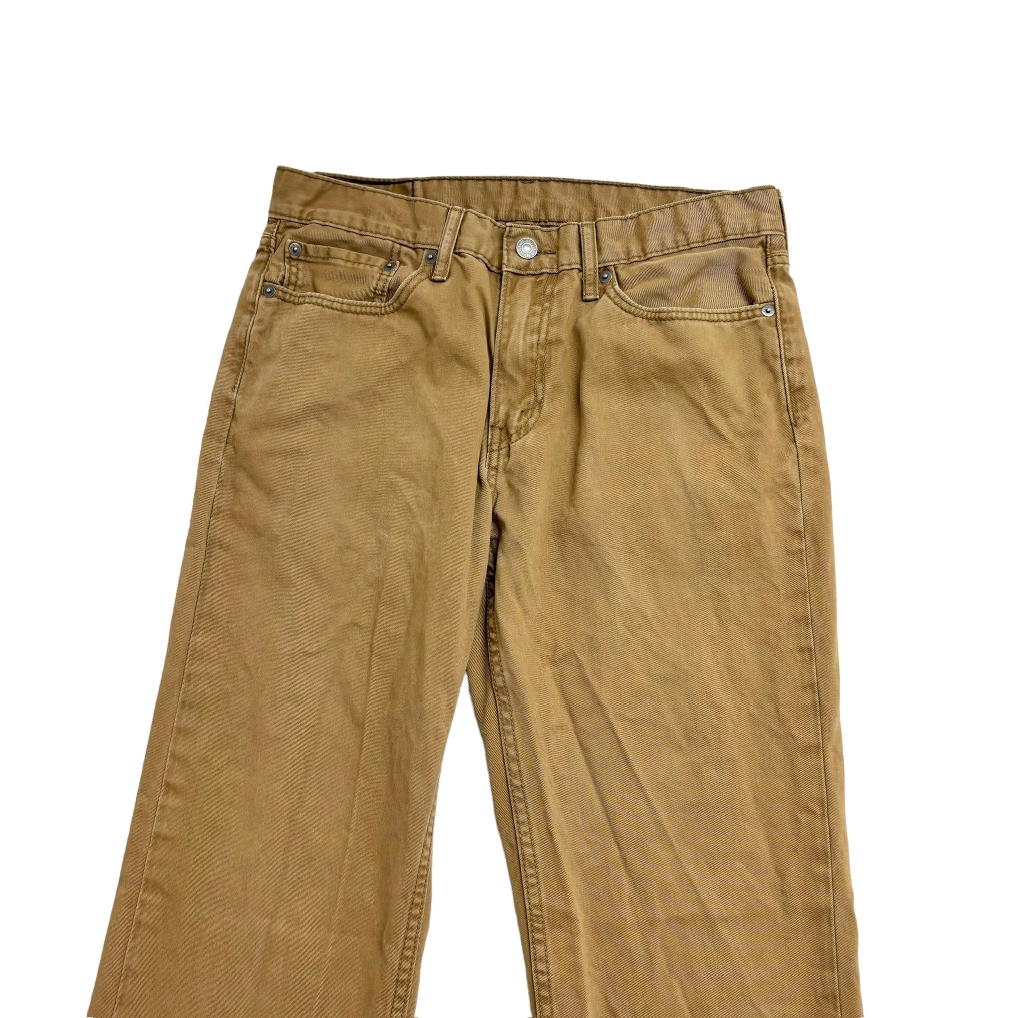 Levis 514 Trousers W32 L31 Mens Tan Regular Straight Fit Cotton Pants