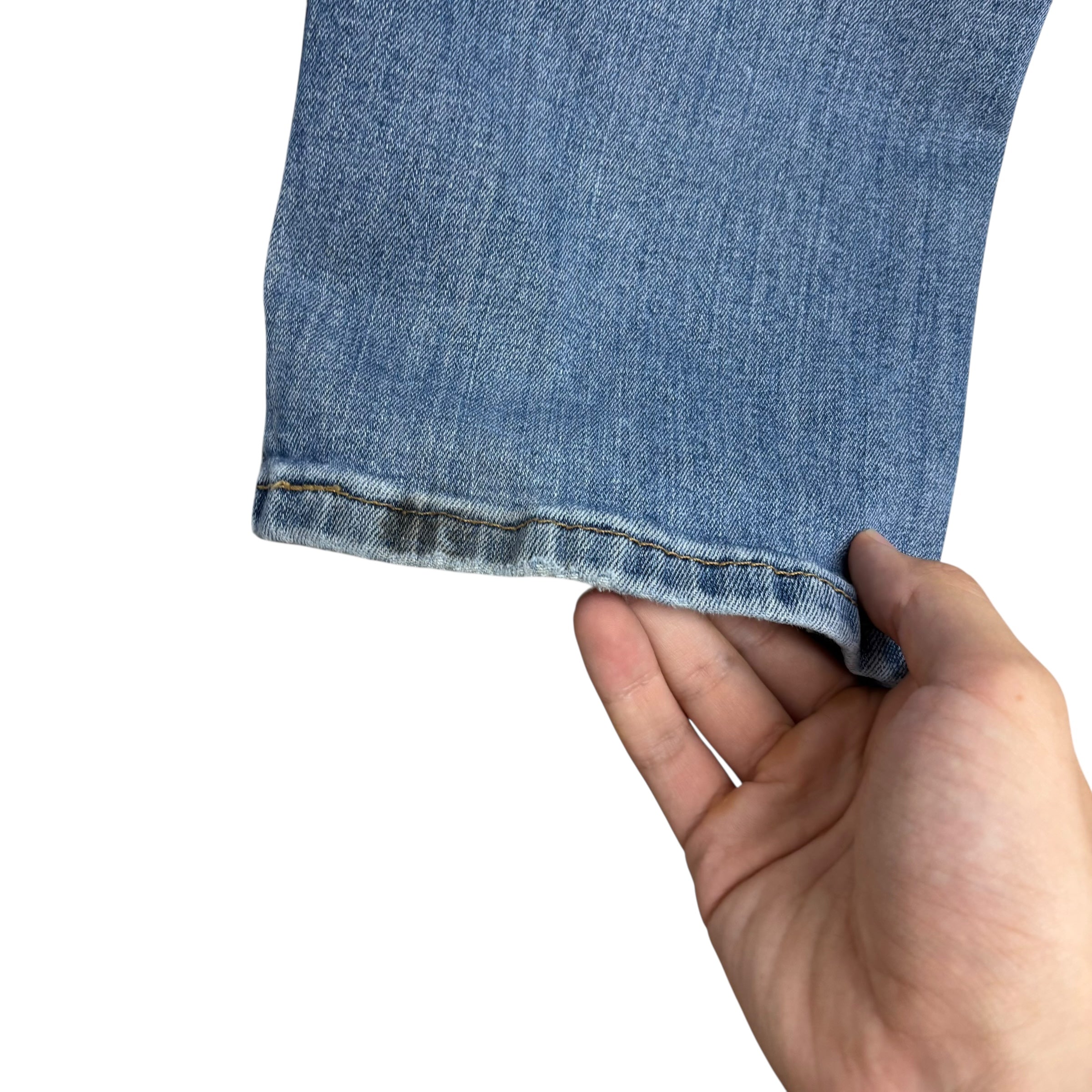 Levis 502 Jeans W38 L28 Mens Mid Blue Regular Tapered Fit Stretch Denim