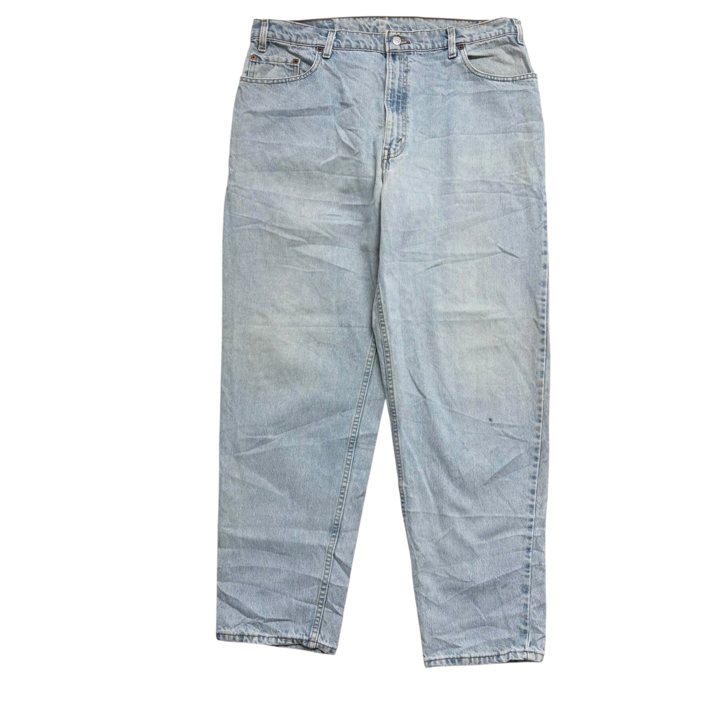 Levis 560 Jeans W38 L32 Mens Light Blue Relaxed Tapered Vintage Denim (F)
