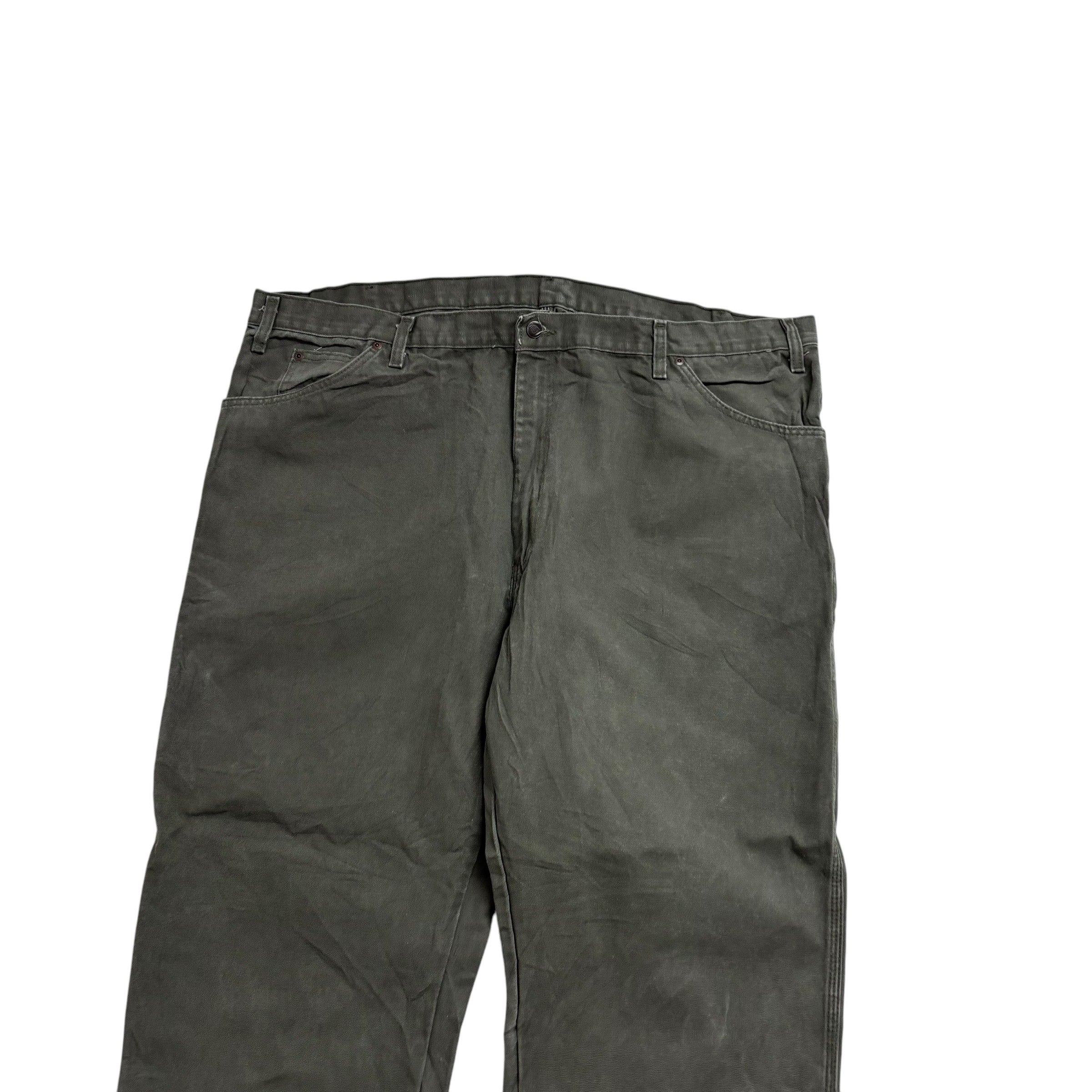 Dickies Carpenter Pants W46 L32 Mens Green Relaxed Straight Trousers Jeans (E)