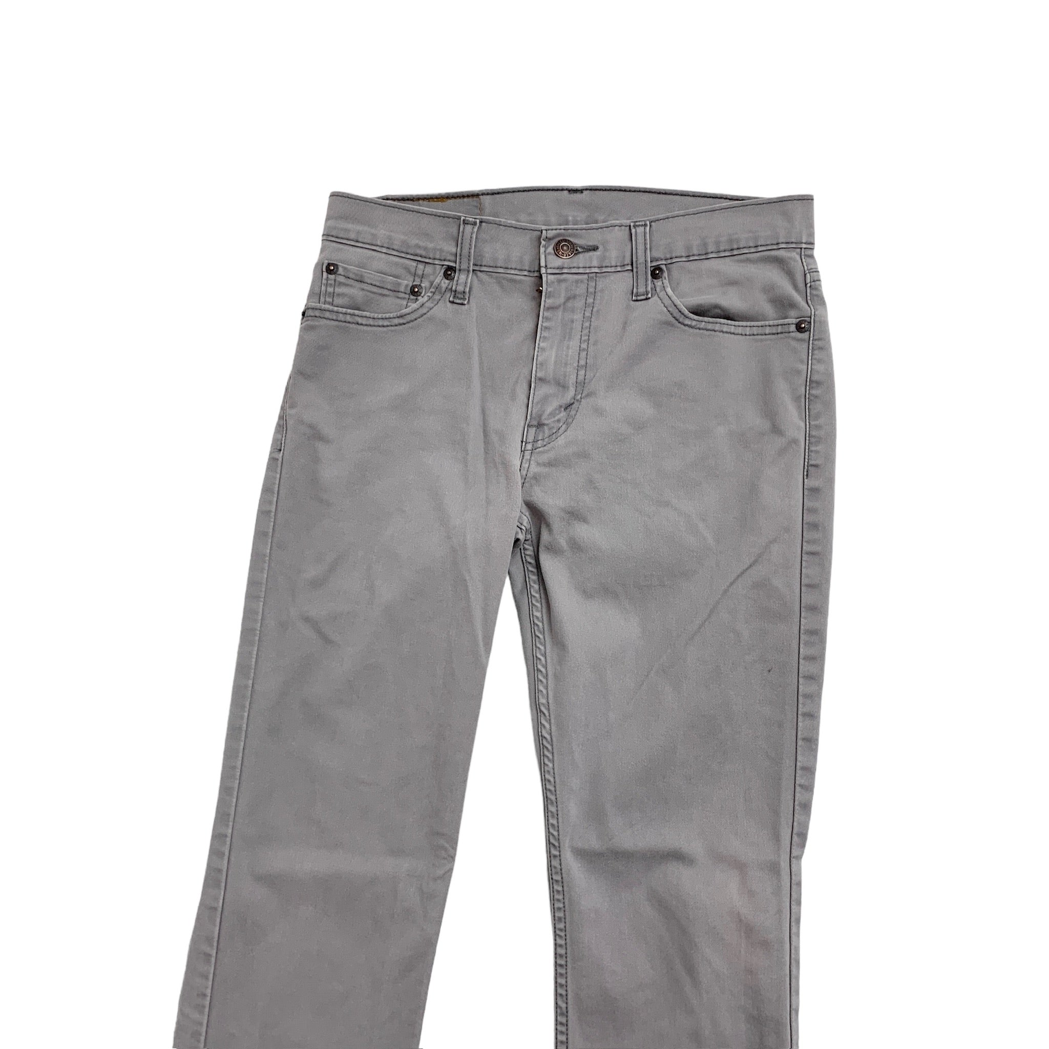 Levis 511 Trousers W30 L30 Mens Grey Slim Fit Stretch Cotton Pants