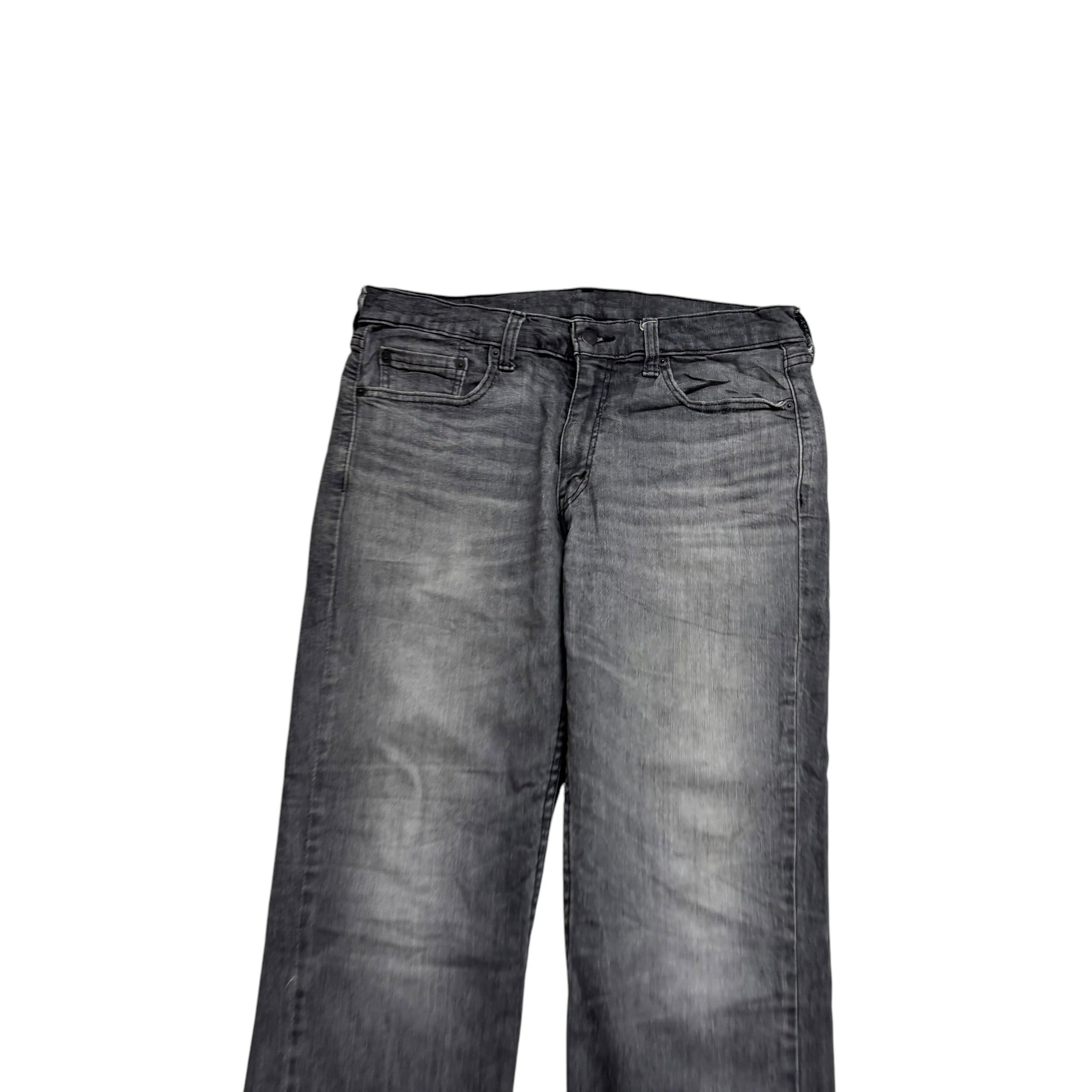 Levis 514 Jeans W34 L30 Mens Grey Regular Straight Fit Stretch Denim (E)