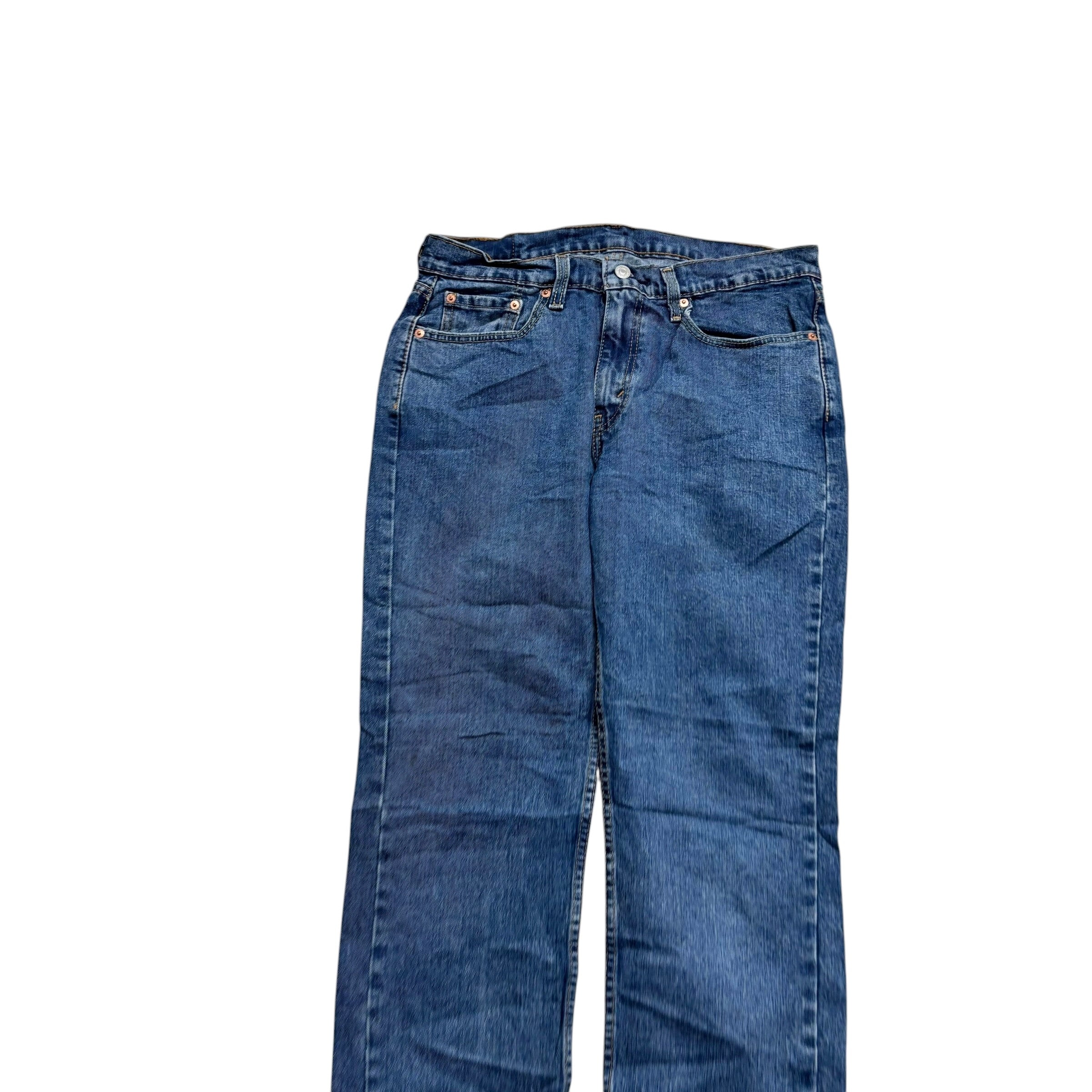 Levis 514 Jeans W32 L29 Mens Mid Blue Regular Straight Fit Stretch Denim (E)