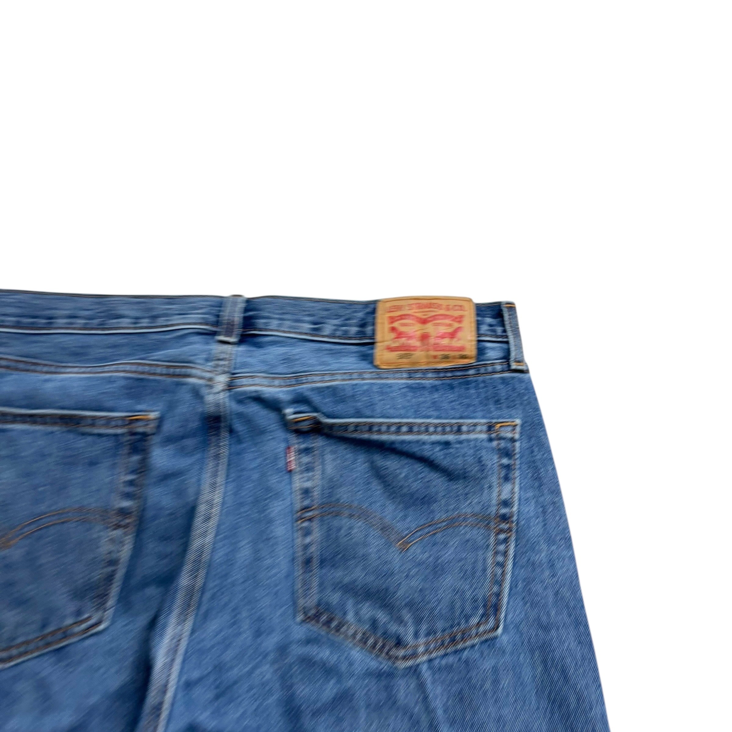 Levis 505 Jeans W36 L30 Mens Mid Blue Regular Straight Fit Denim