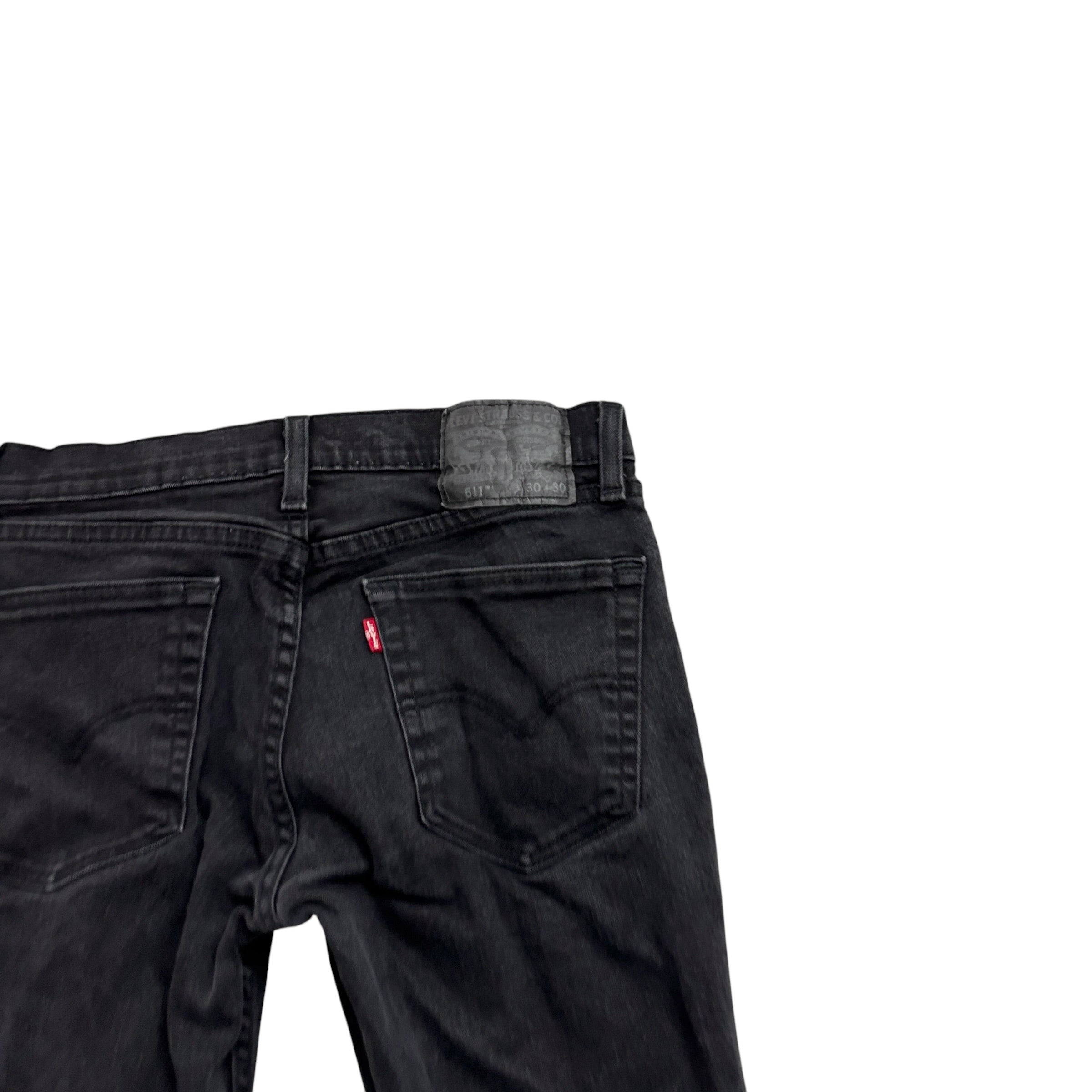 Levis 511 Jeans W29 L29 Mens Black Slim Fit Stretch Denim