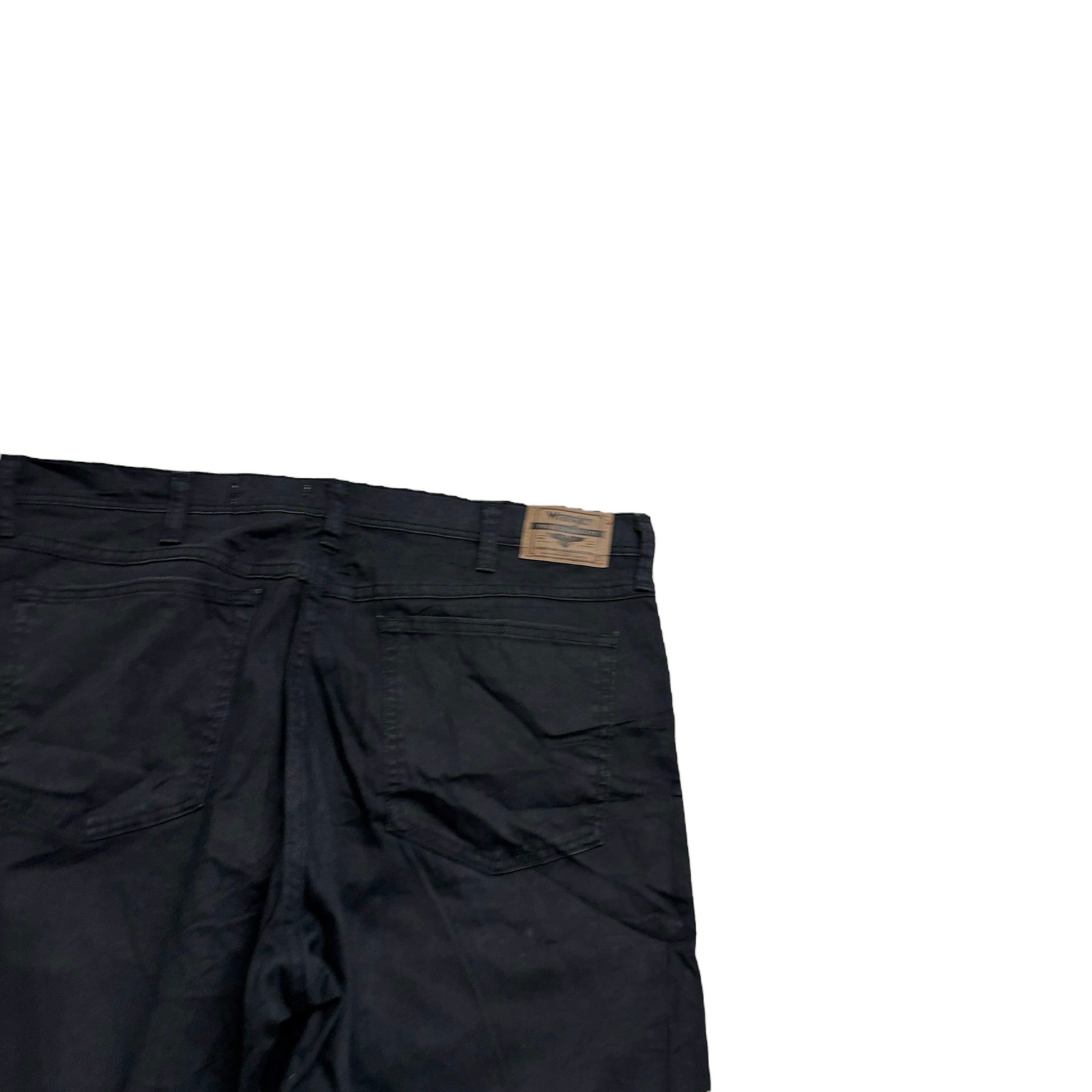 Wrangler Trousers W40 L30 Mens Black Regular Straight Fit Stretch Pants (E)