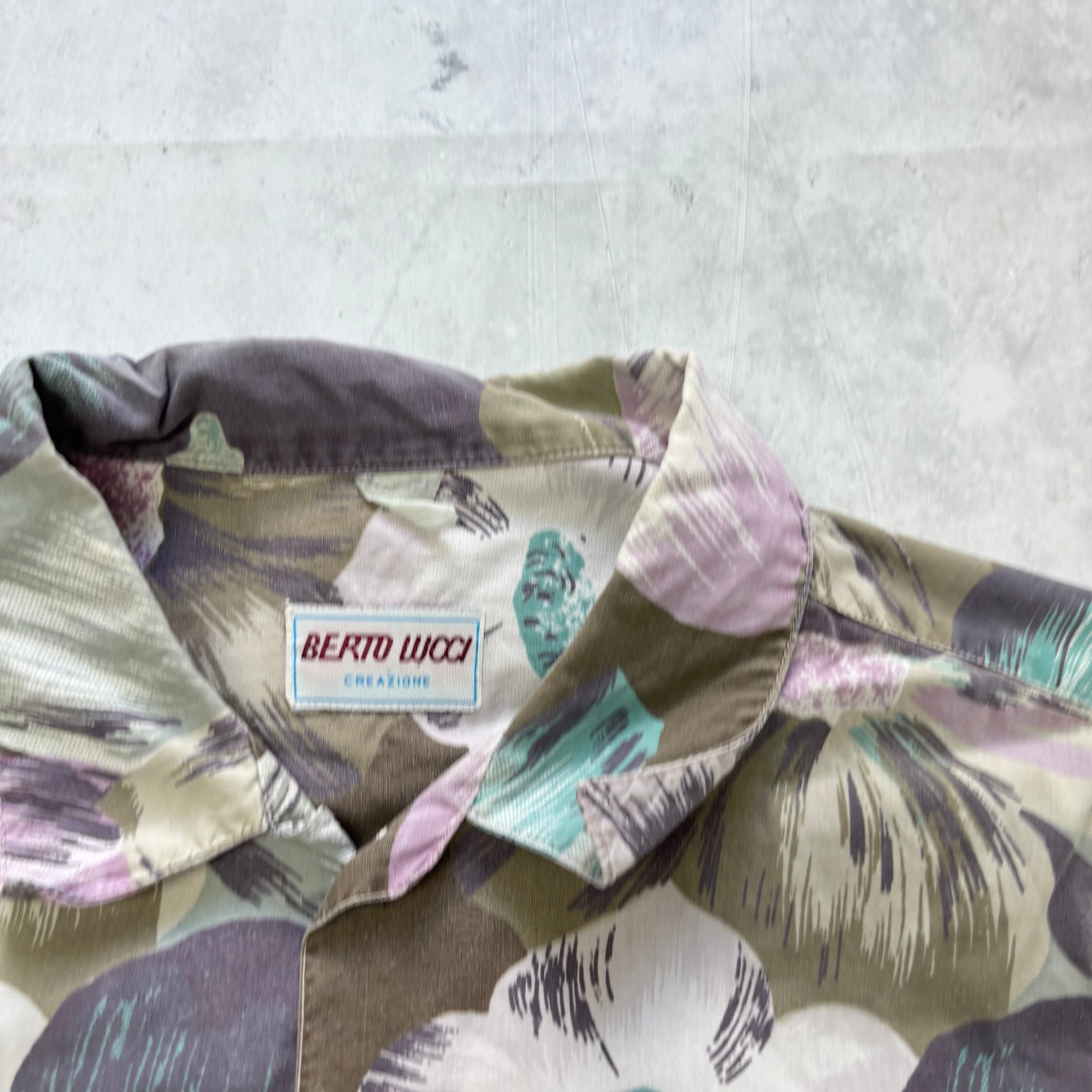 Vintage Hawaiian Shirt Mens Large Multi Floral Aloha Short Sleeve (E)