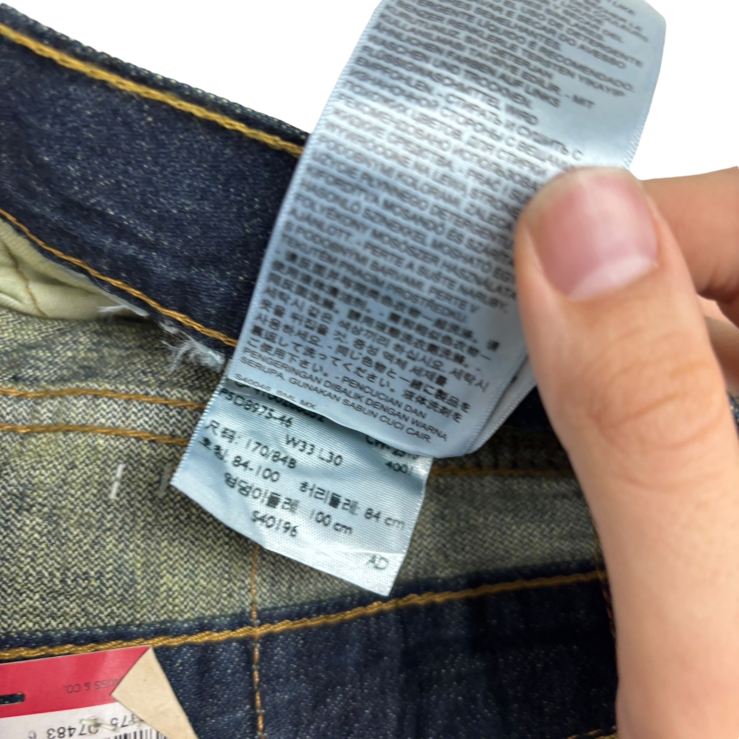 Levis 514 Jeans W33 L30 Mens Dark Blue Regular Straight Fit Denim (E)
