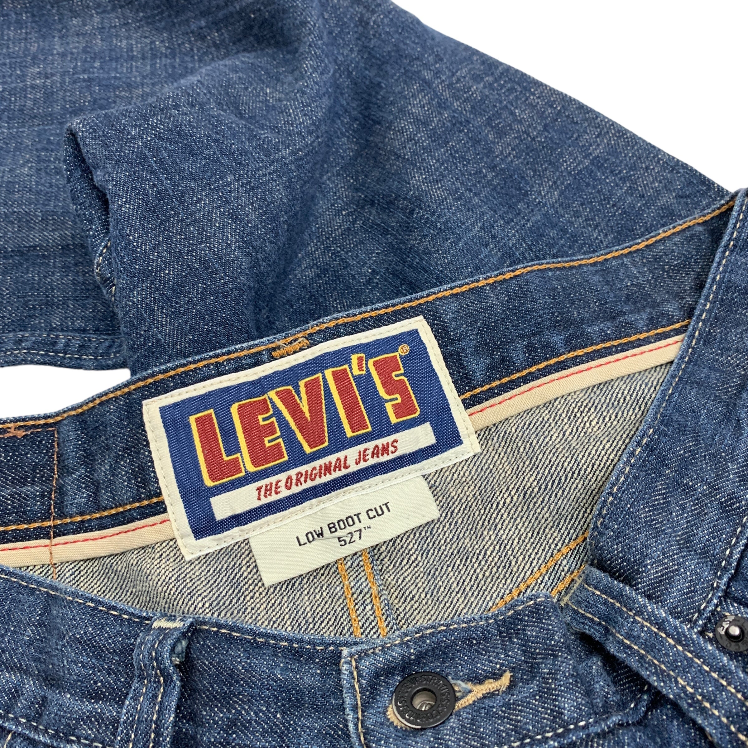 Levis 527 Jeans W34 L31 Mens Dark Blue Bootcut Fit Vintage Denim