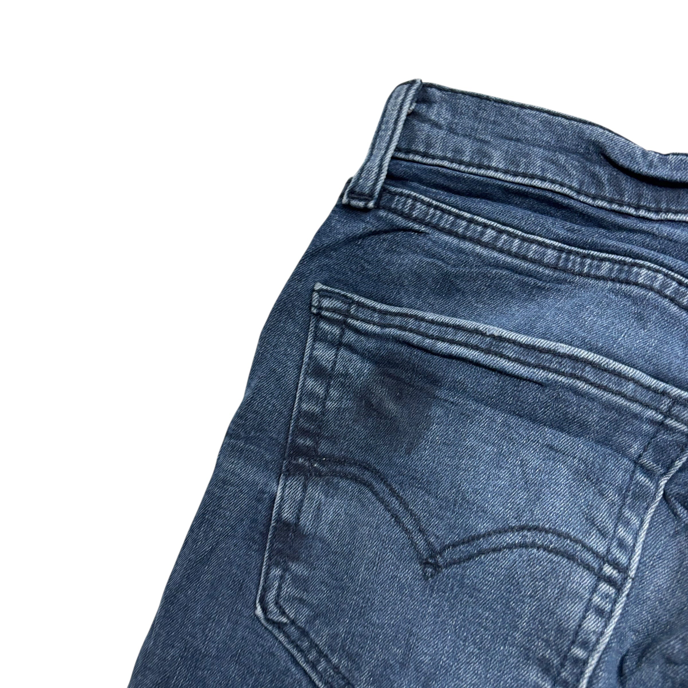 Levis 514 Jeans W30 L30 Mens Navy Blue Regular Straight Fit Stretch Denim