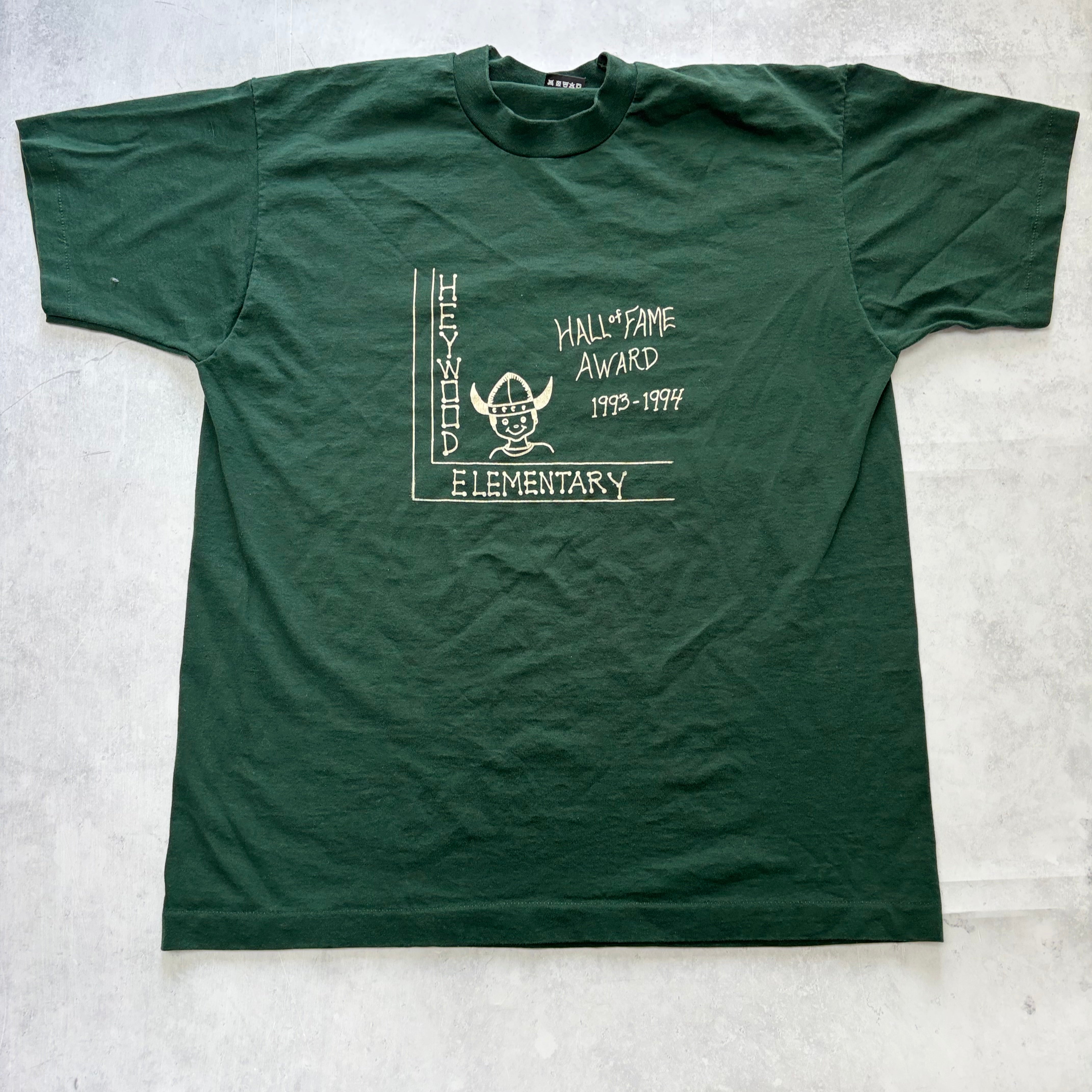 Vintage T Shirt Mens Large Green Single Stitch Graphic Print 90s USA (E)