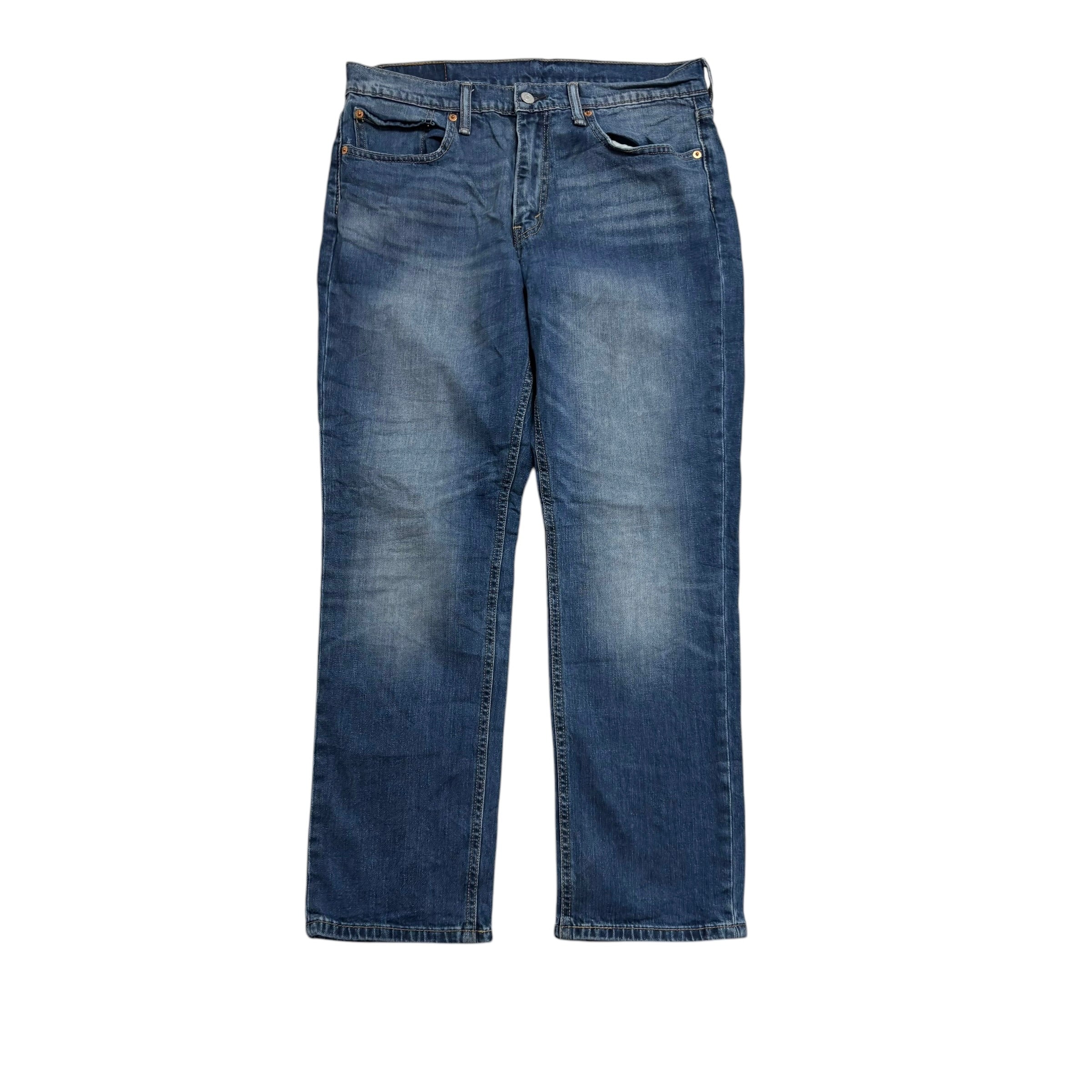 Levis 541 Jeans W32 L30 Mens Mid Blue Athletic Taper Fit Stretch Denim (E)