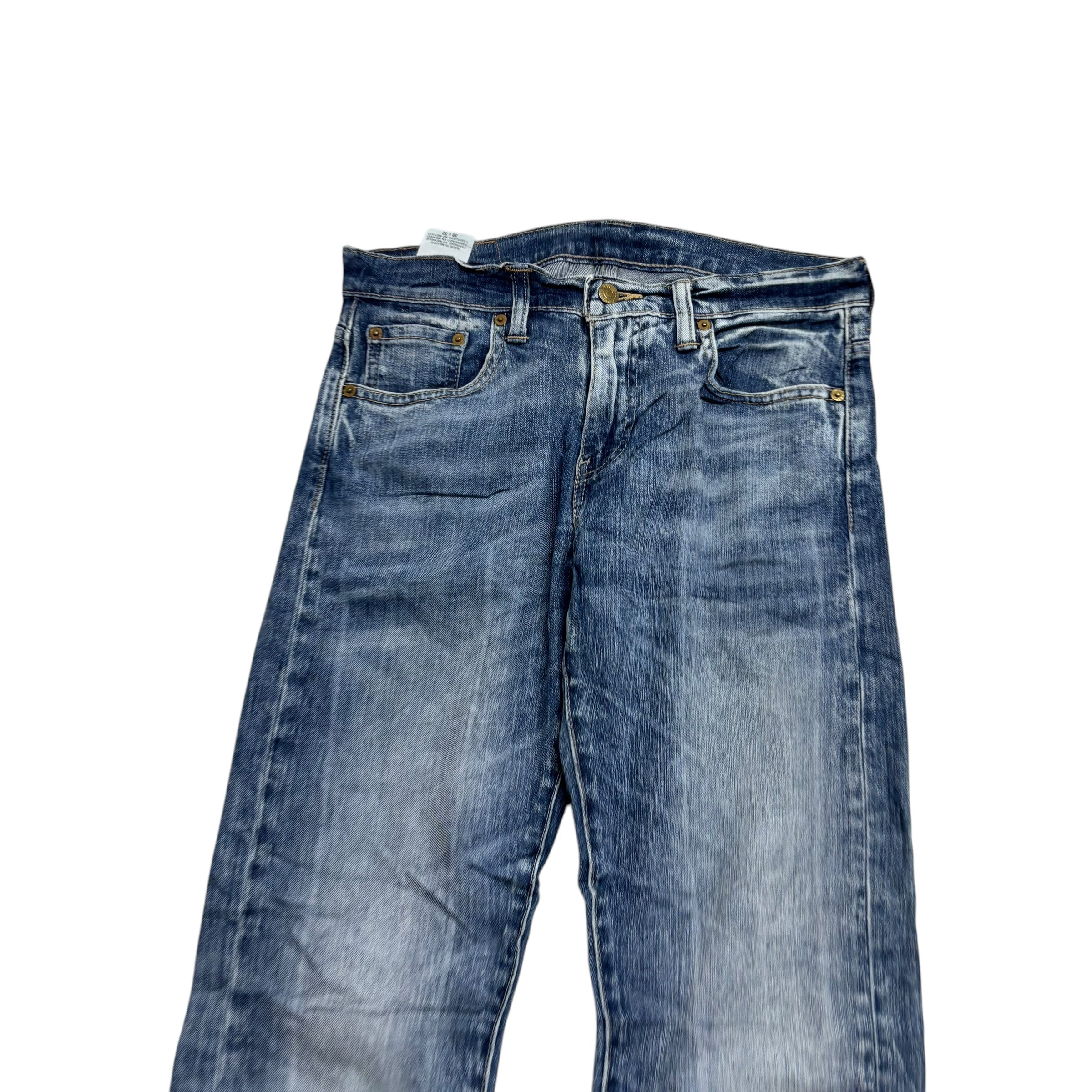 Levis 513 Jeans W30 L32 Mens Mid Blue Slim Straight Fit Stretch Denim (E)