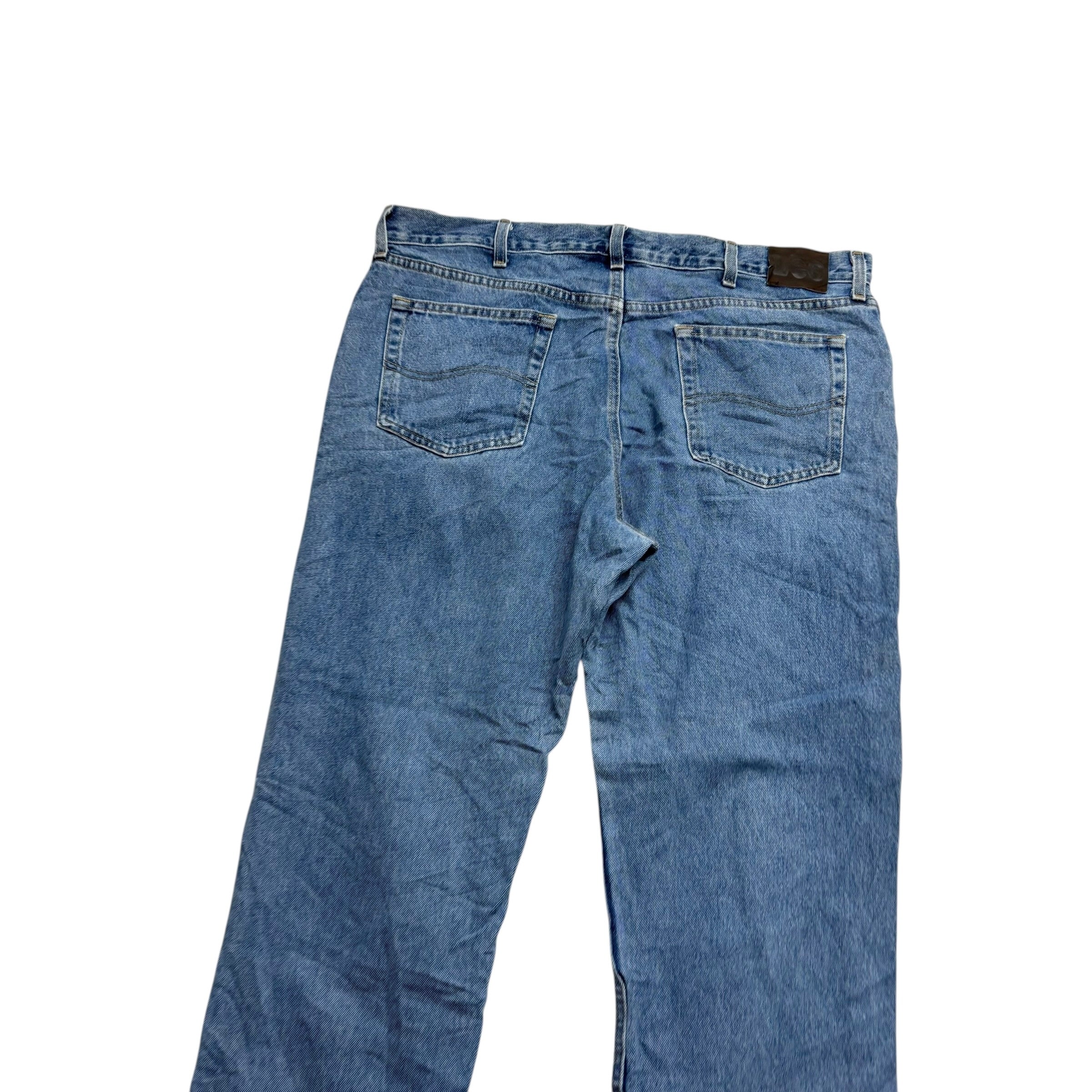 Lee Jeans W40 L30 Mens Light Blue Regular Straight Fit Vintage Denim (E)