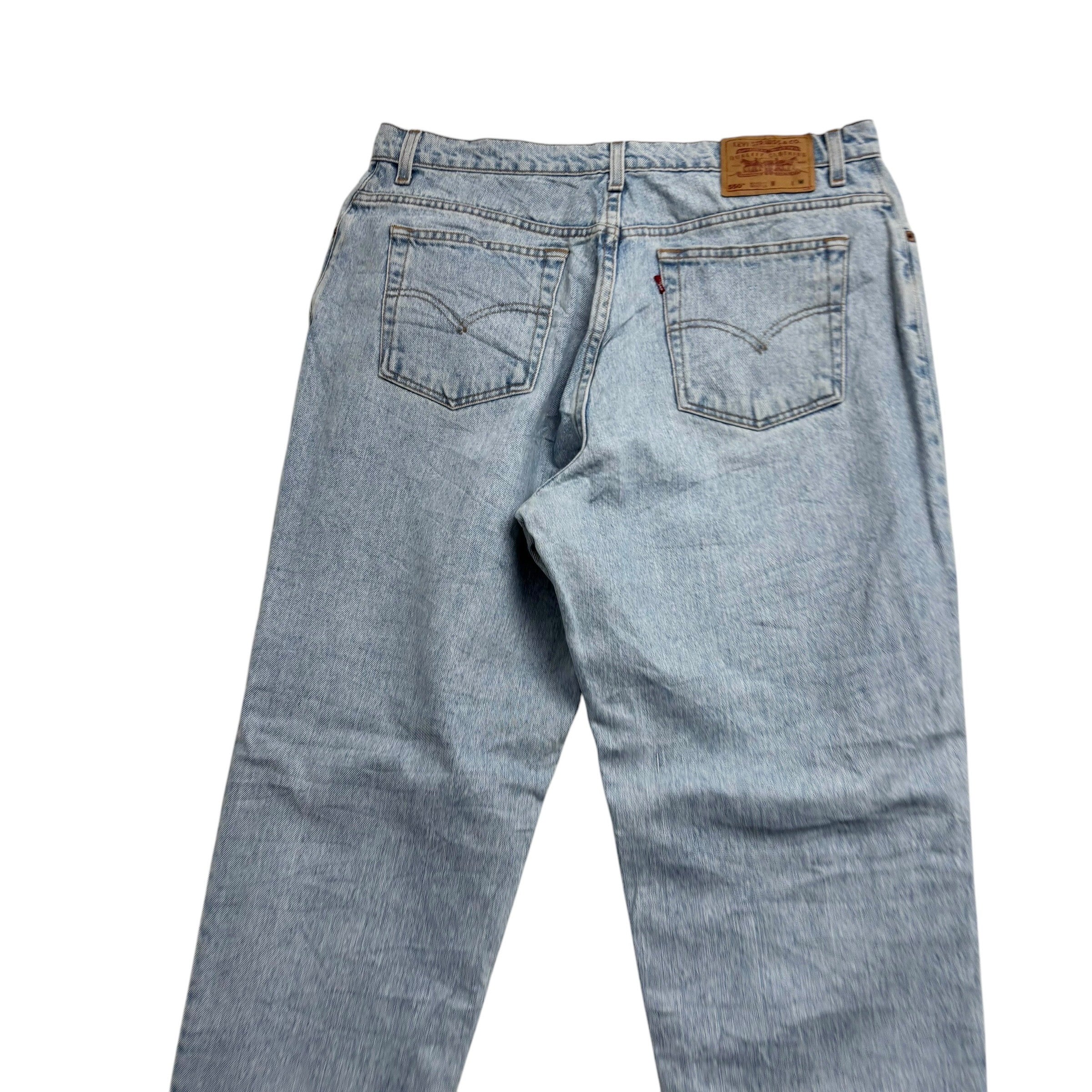 Levis 550 Jeans W36 L31 Womens Light Blue Relaxed Taper Mom Vintage Denim