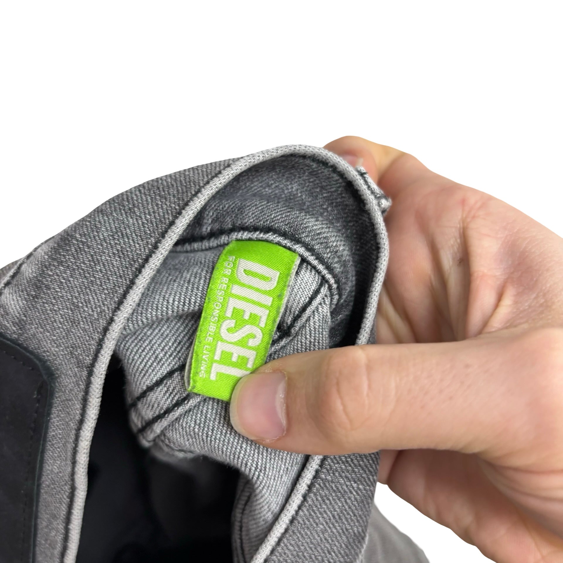 Diesel D Luster Jeans W32 L30 Mens Grey Slim Fit Stretch Denim (E)