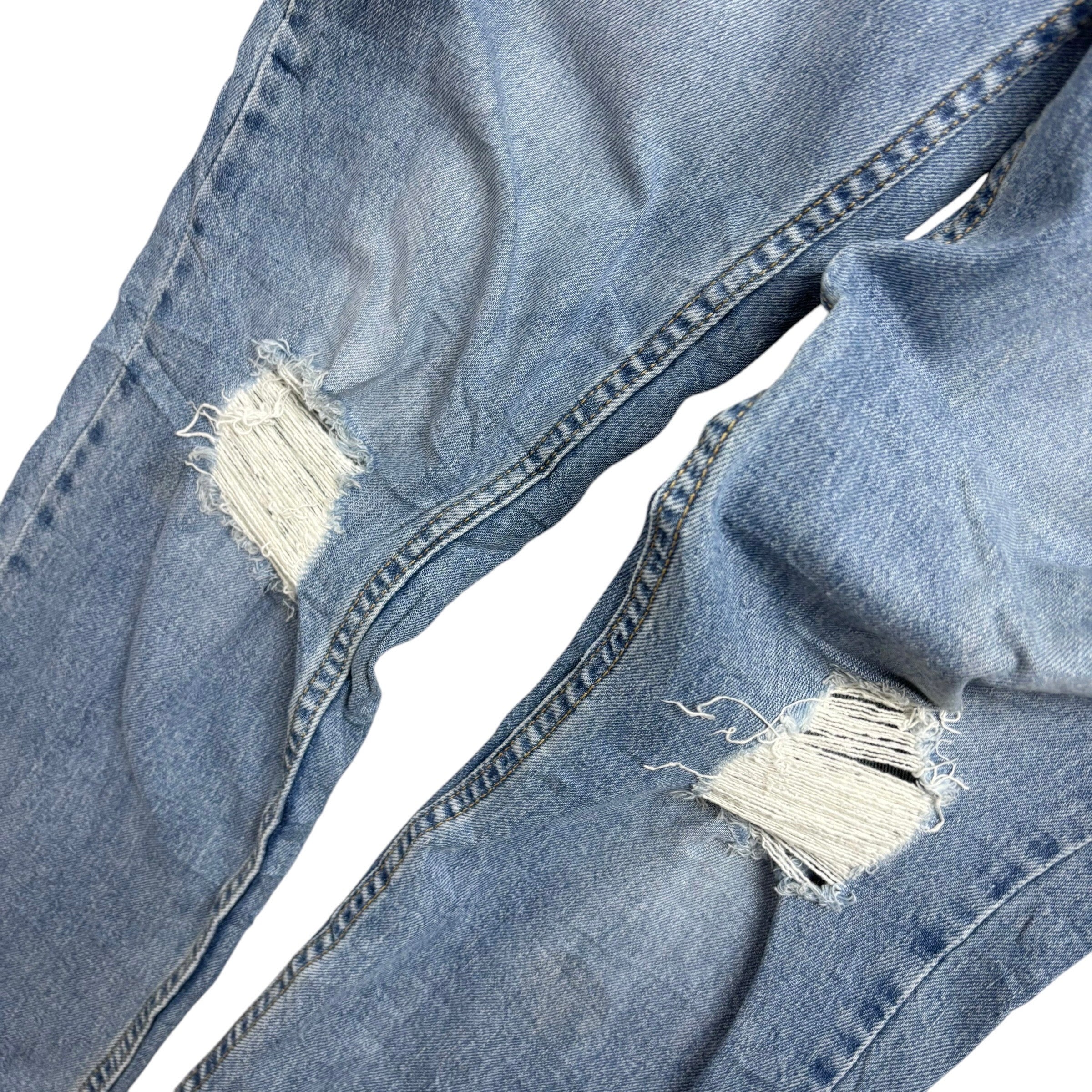 Levis 511 Jeans W29 L32 Mens Light Blue Slim Fit Stretch Distressed Denim