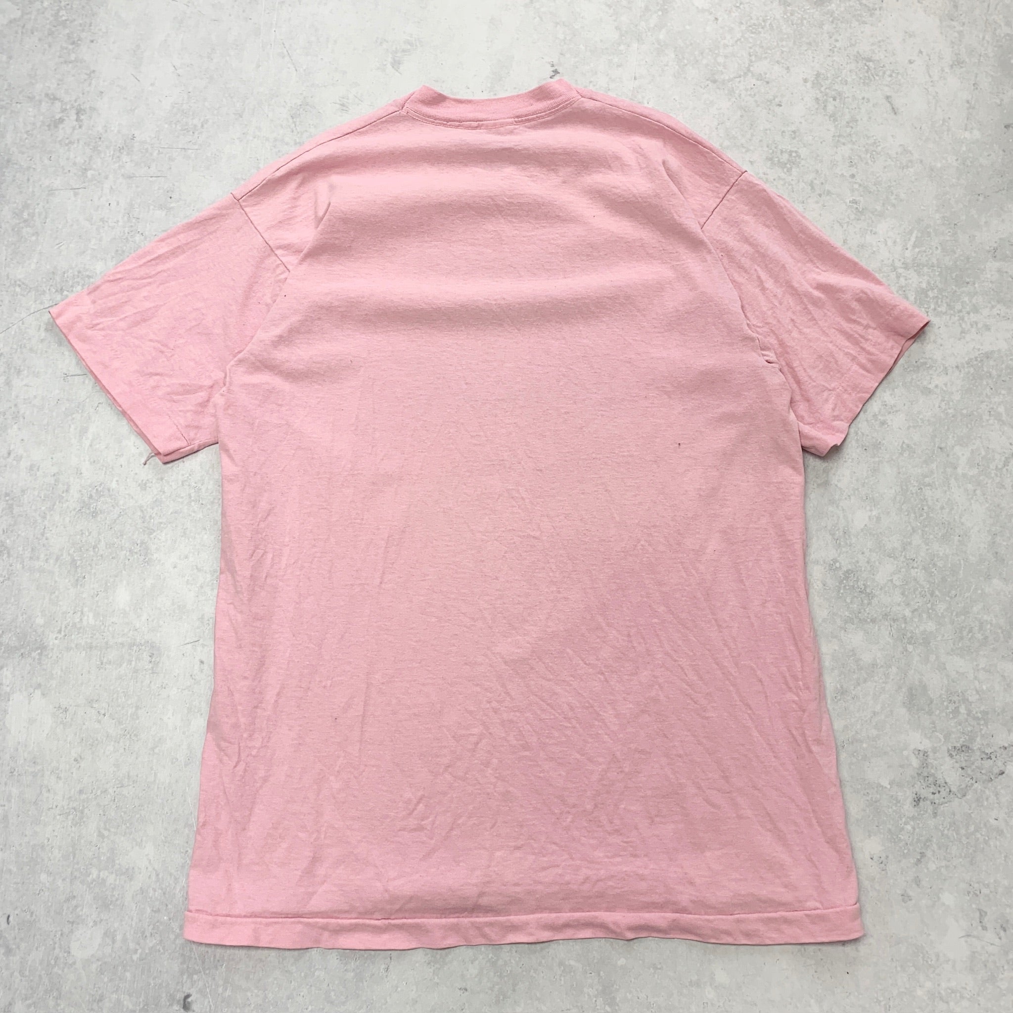 Vintage T Shirt Mens Large Pink Single Stitch Graphic Print 90s USA Tourist