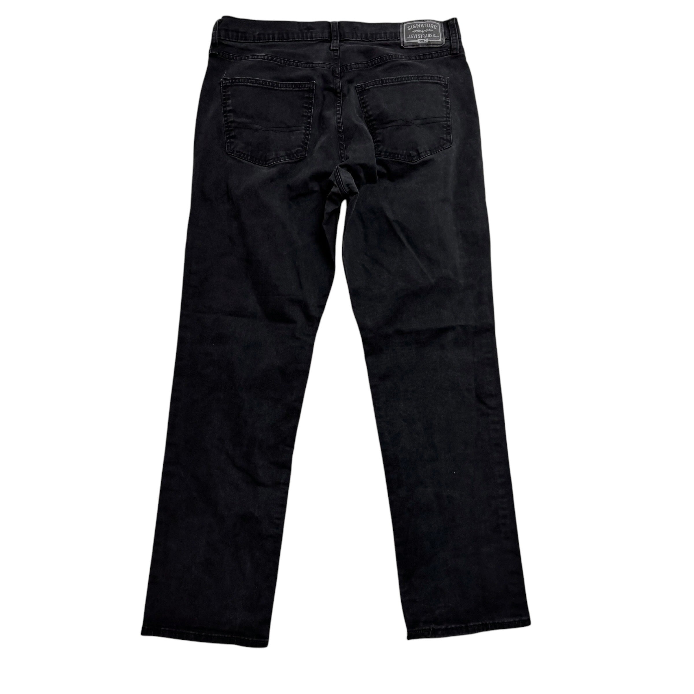 Levis Signature Jeans W34 L30 Mens Black Athletic Fit Stretch Denim
