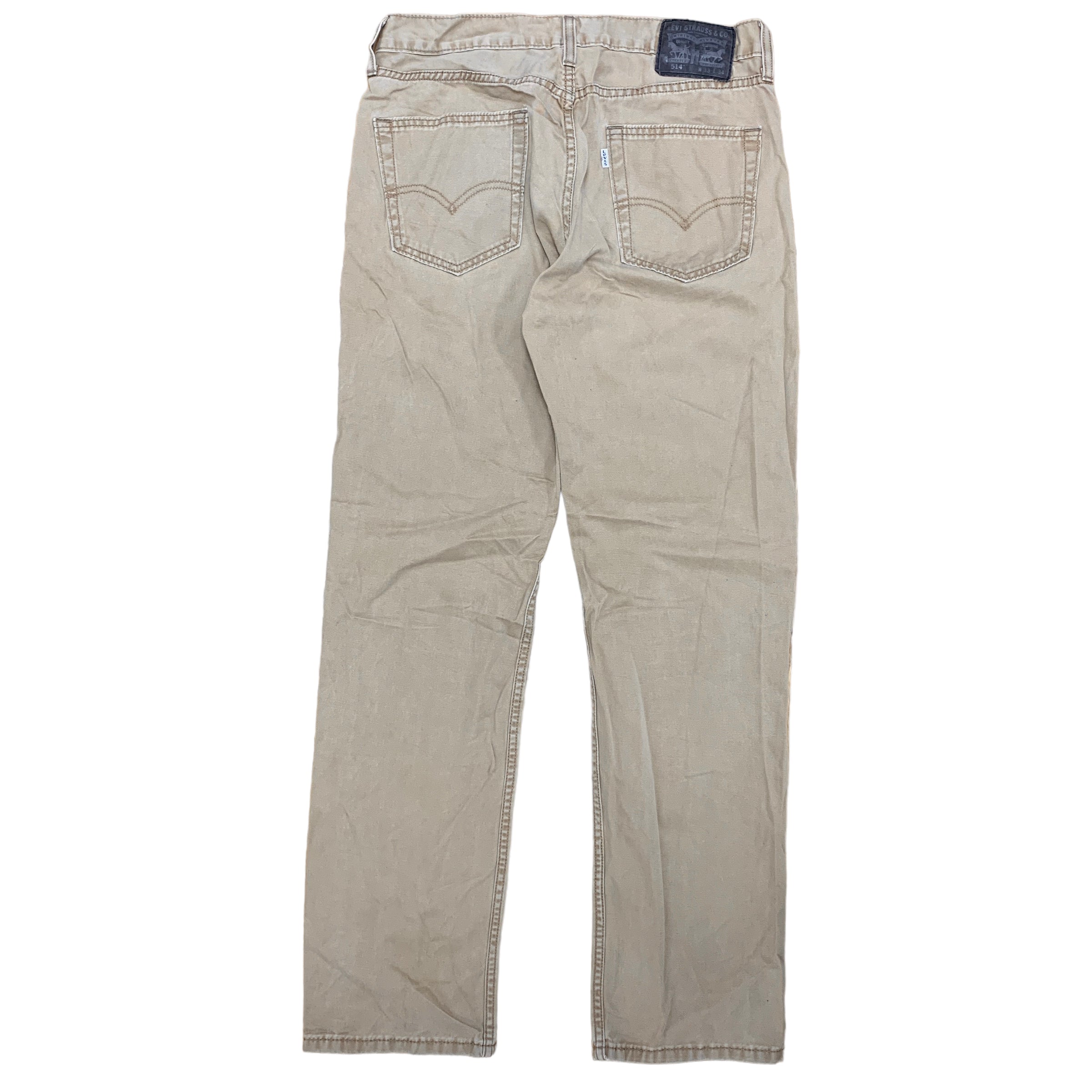 Levis 514 Trousers W33 L34 Mens Chino Brown Straight Fit