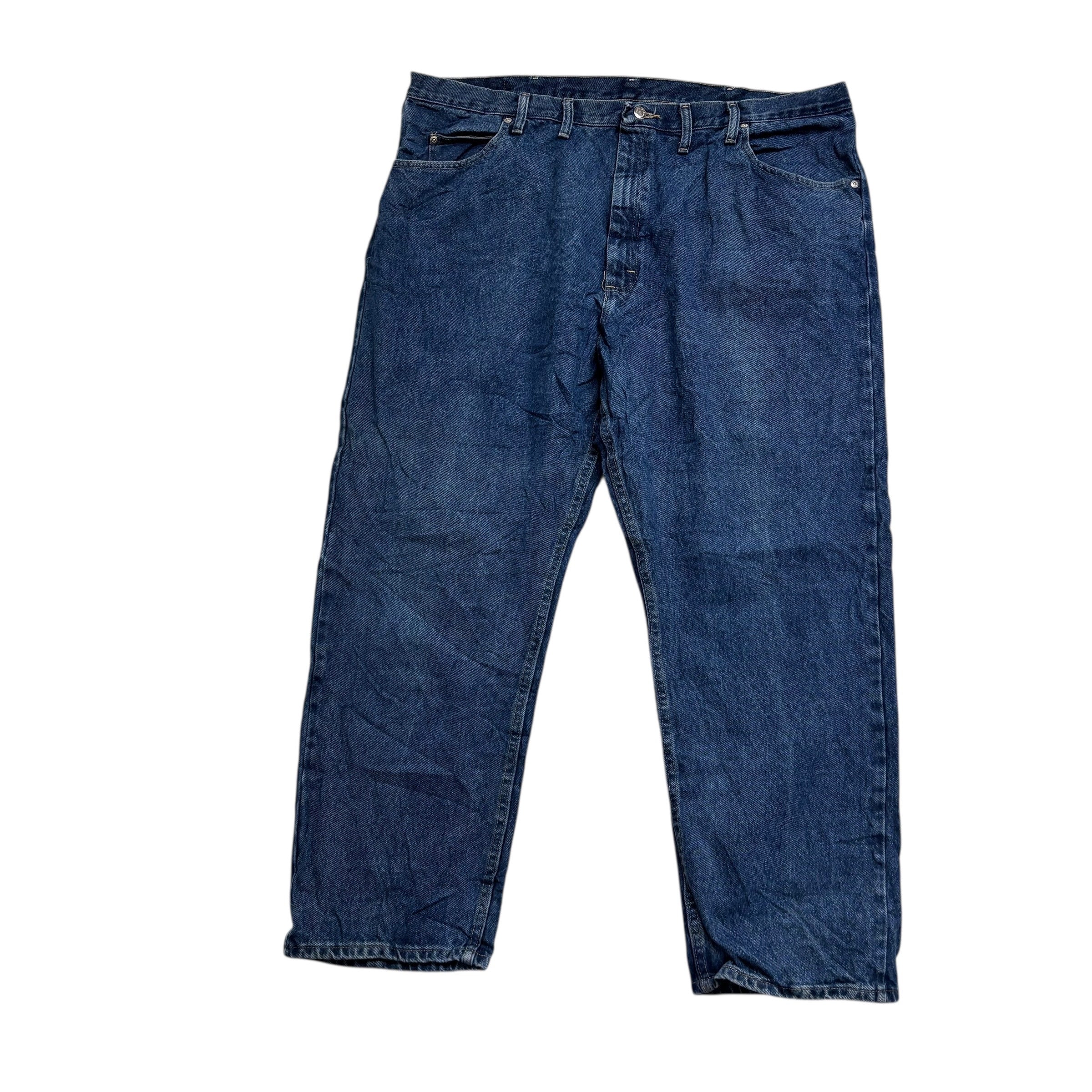 Wrangler Jeans W44 L30 Mens Mid Blue Baggy Relaxed Straight Fit Denim (E)