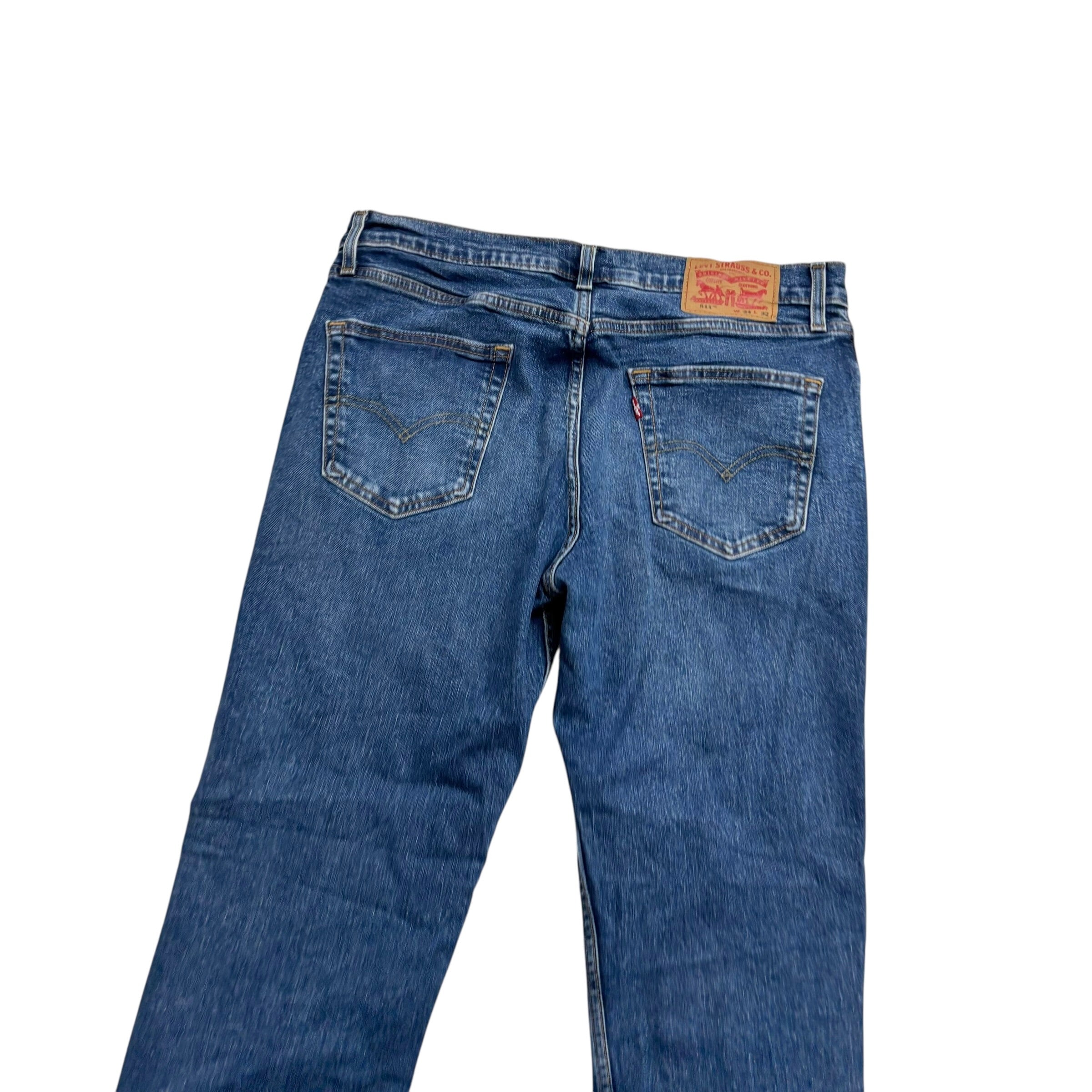 Levis 511 Jeans W34 L32 Mens Mid Blue Slim Fit Stretch Denim (E)