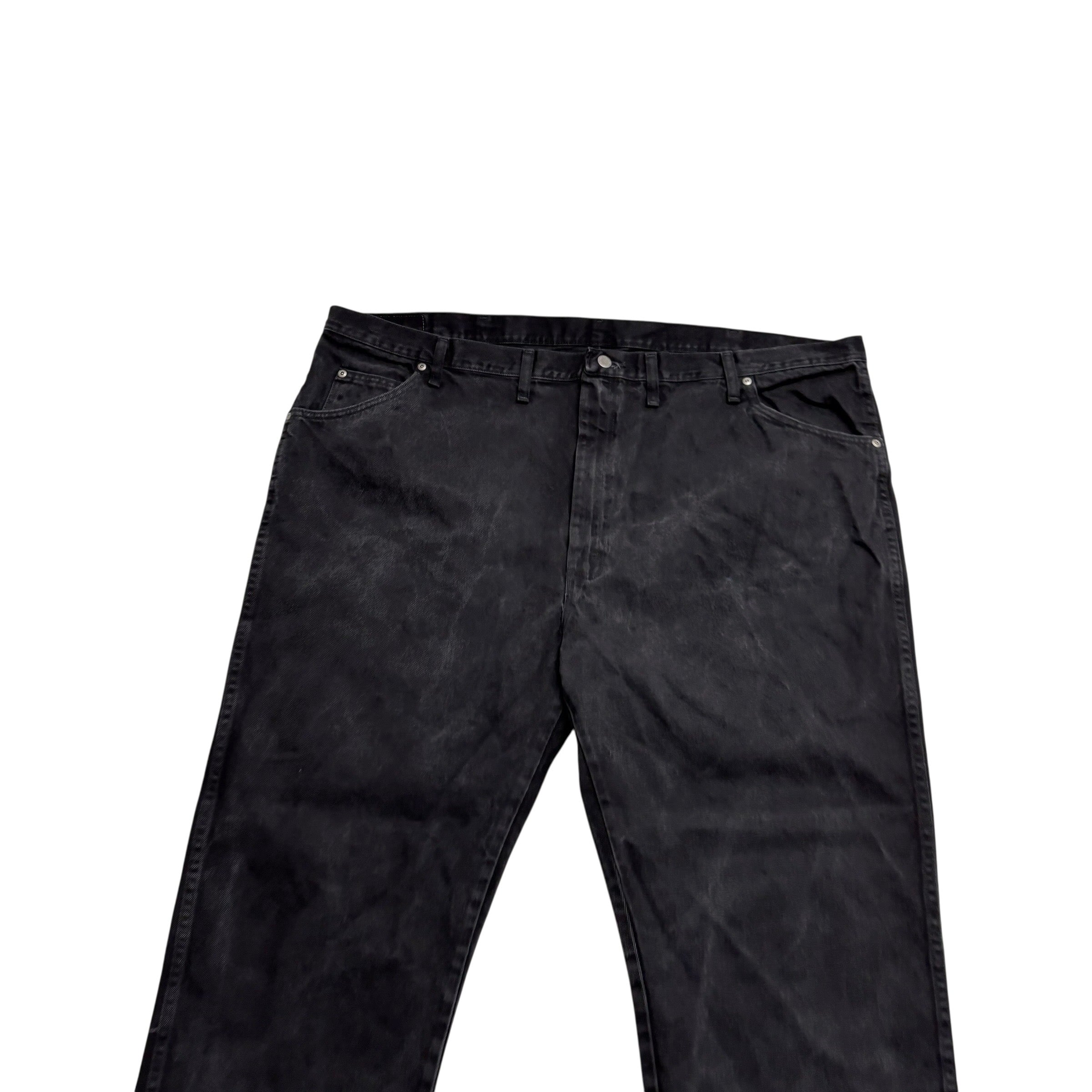 Wrangler Jeans W50 L29 Mens Black Relaxed Straight Fit Baggy Denim (E)