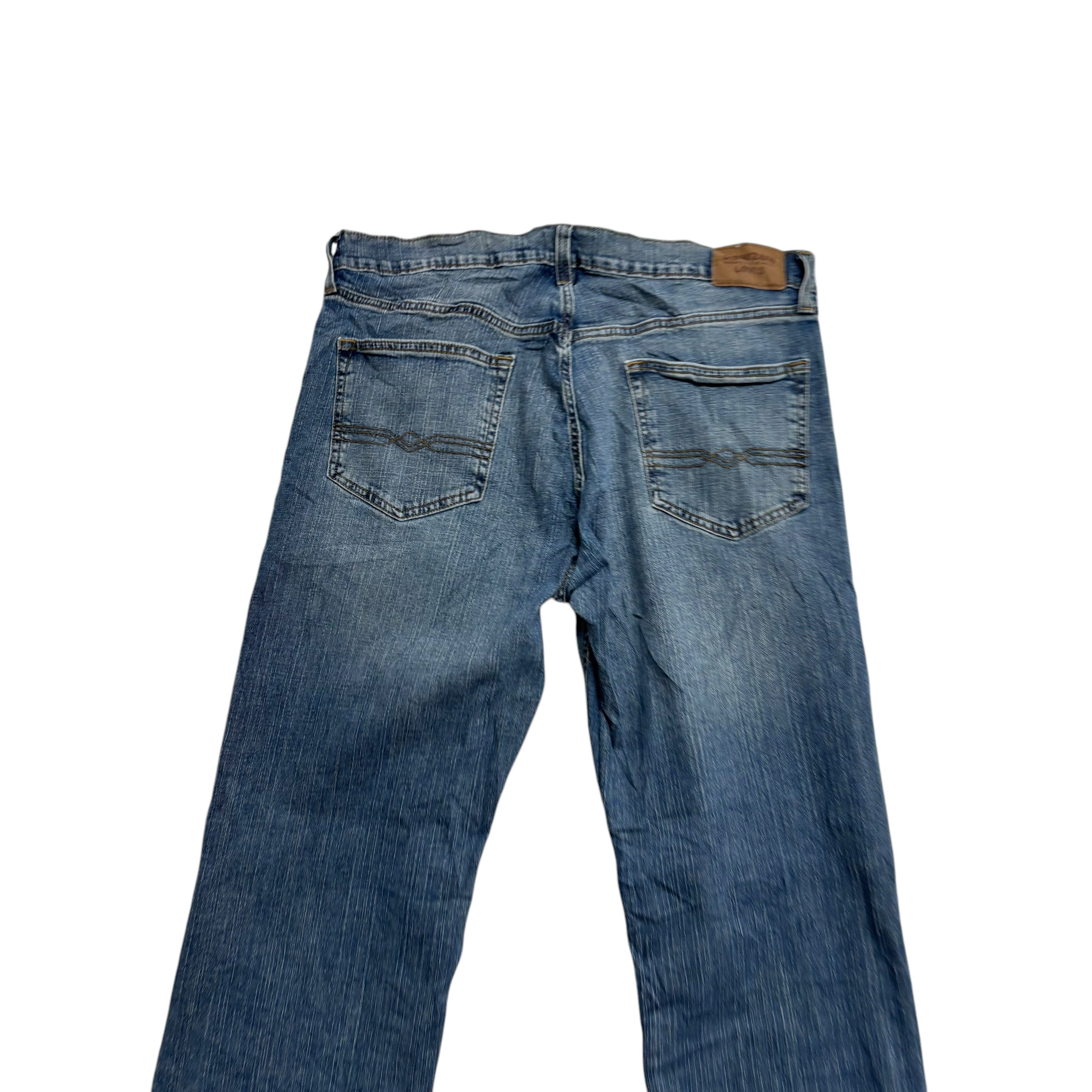 Levis Denizen Jeans W33 L30 Mens Mid Blue Relaxed Straight Fit Stretch Denim (E)