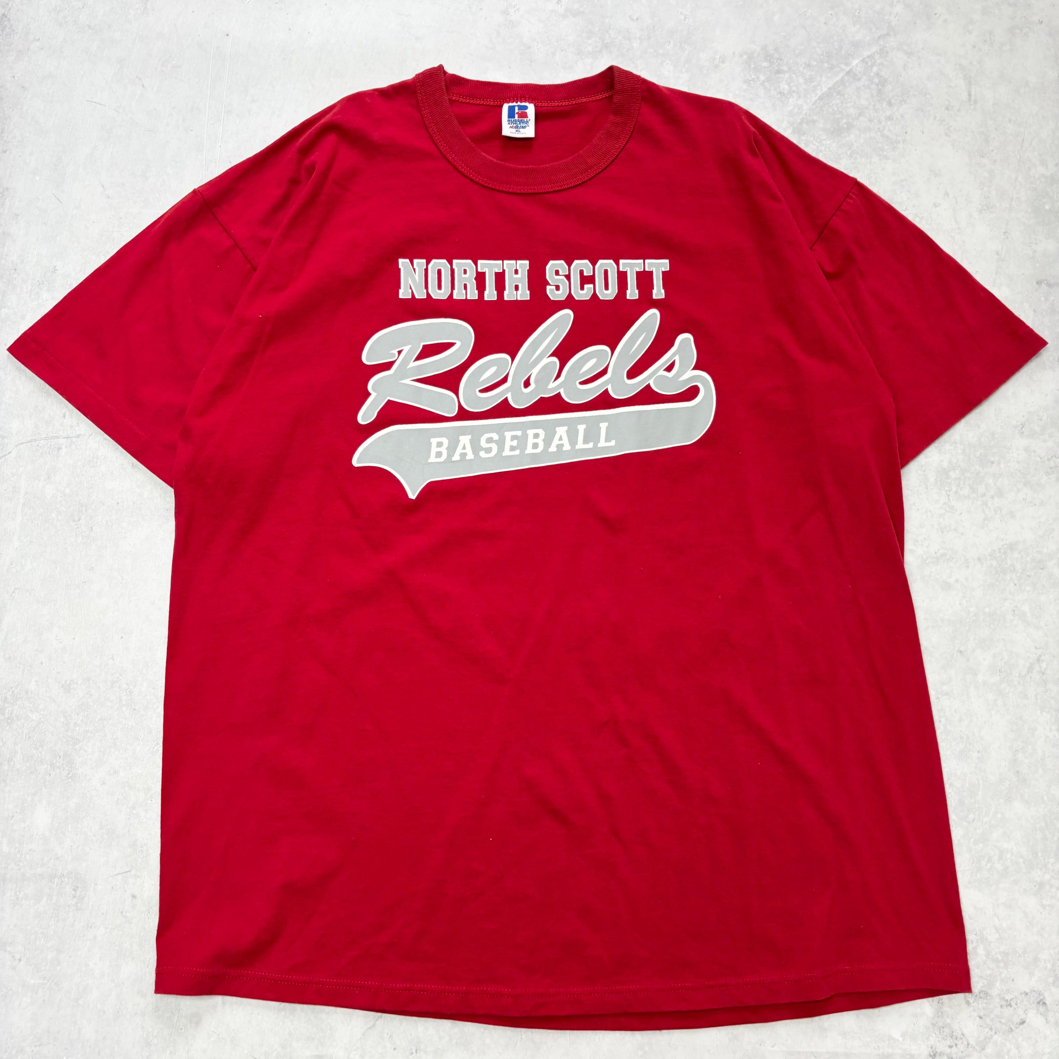 Vintage T Shirt Mens XL Red Single Stitch Graphic Print 90s Baseball