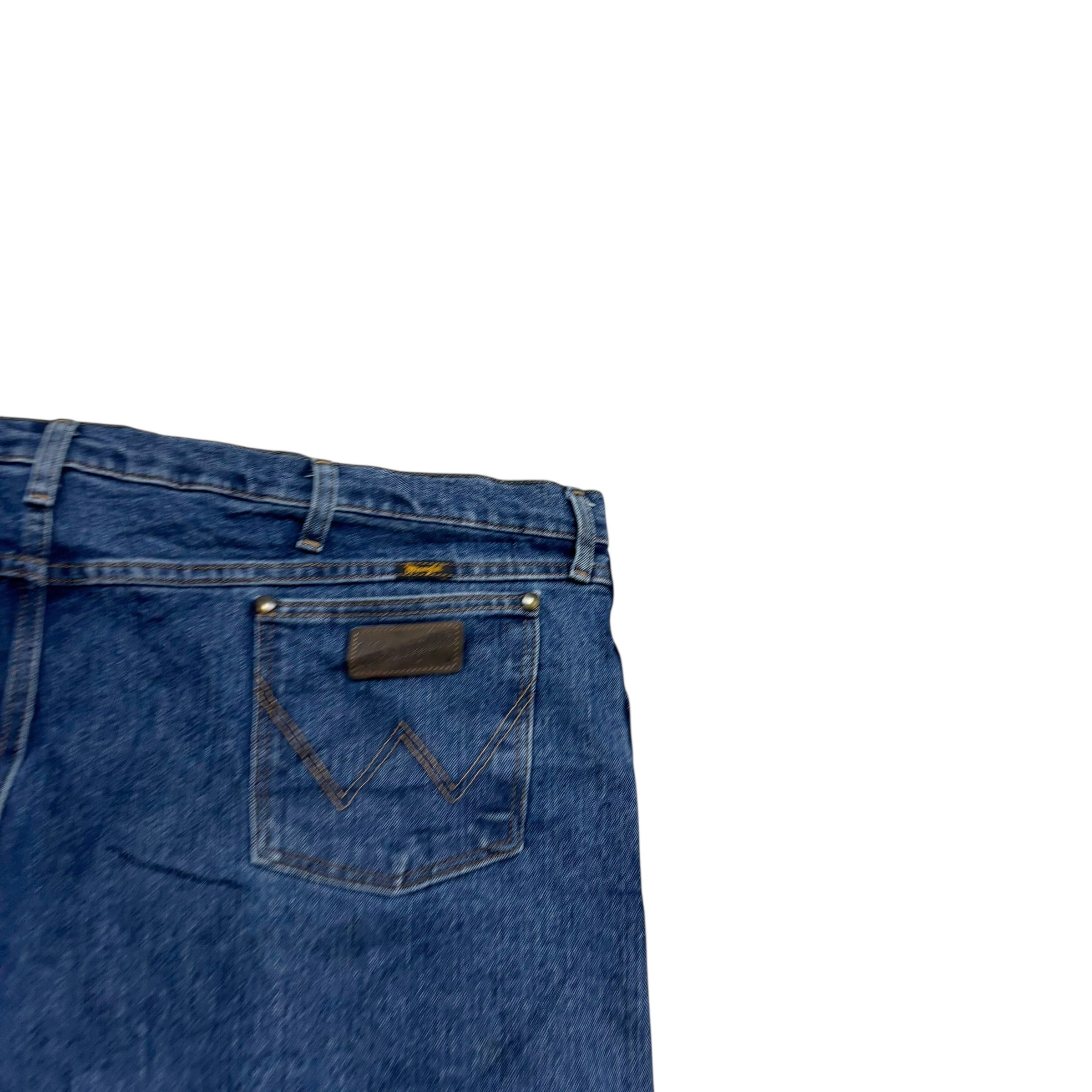 Wrangler Jeans Cowboy Cut W48 L34 Mens Mid Blue 47 Regular Fit Stretch (E)