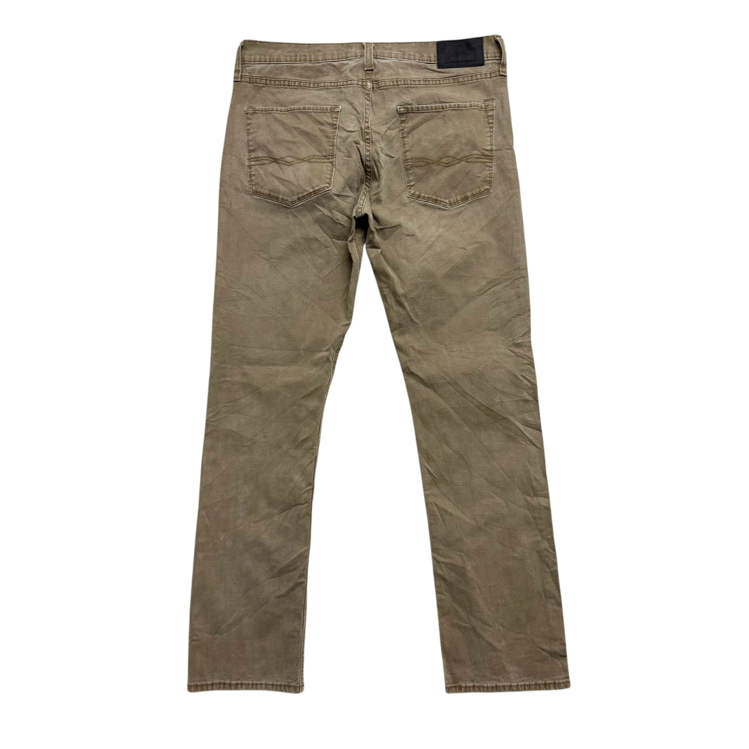 Levis Denizen Jeans W33 L31 Mens Brown Slim Straight Fit Stretch