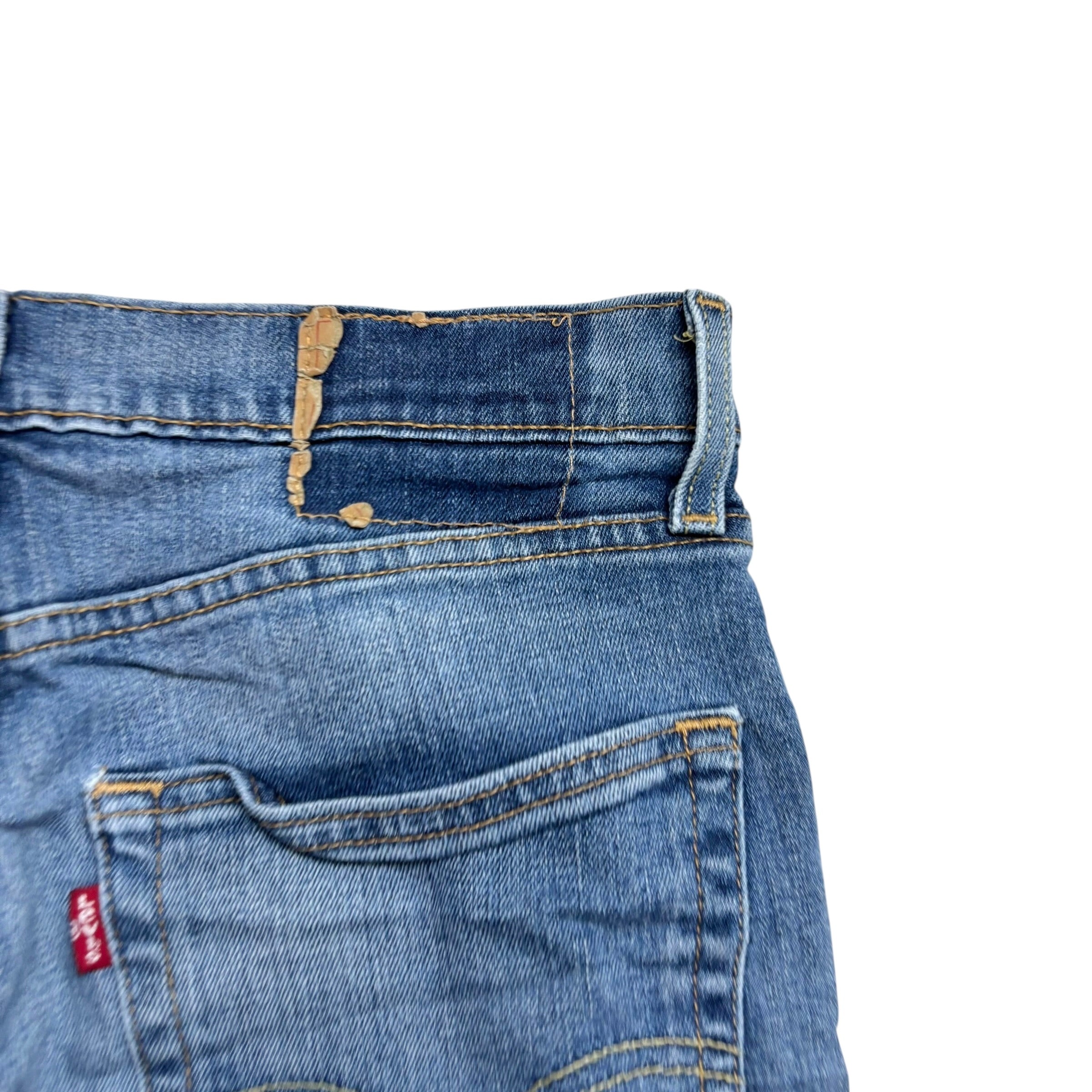 Levis 502 Jeans W30 L32 Mens Mid Blue Regular Tapered Fit Stretch Denim