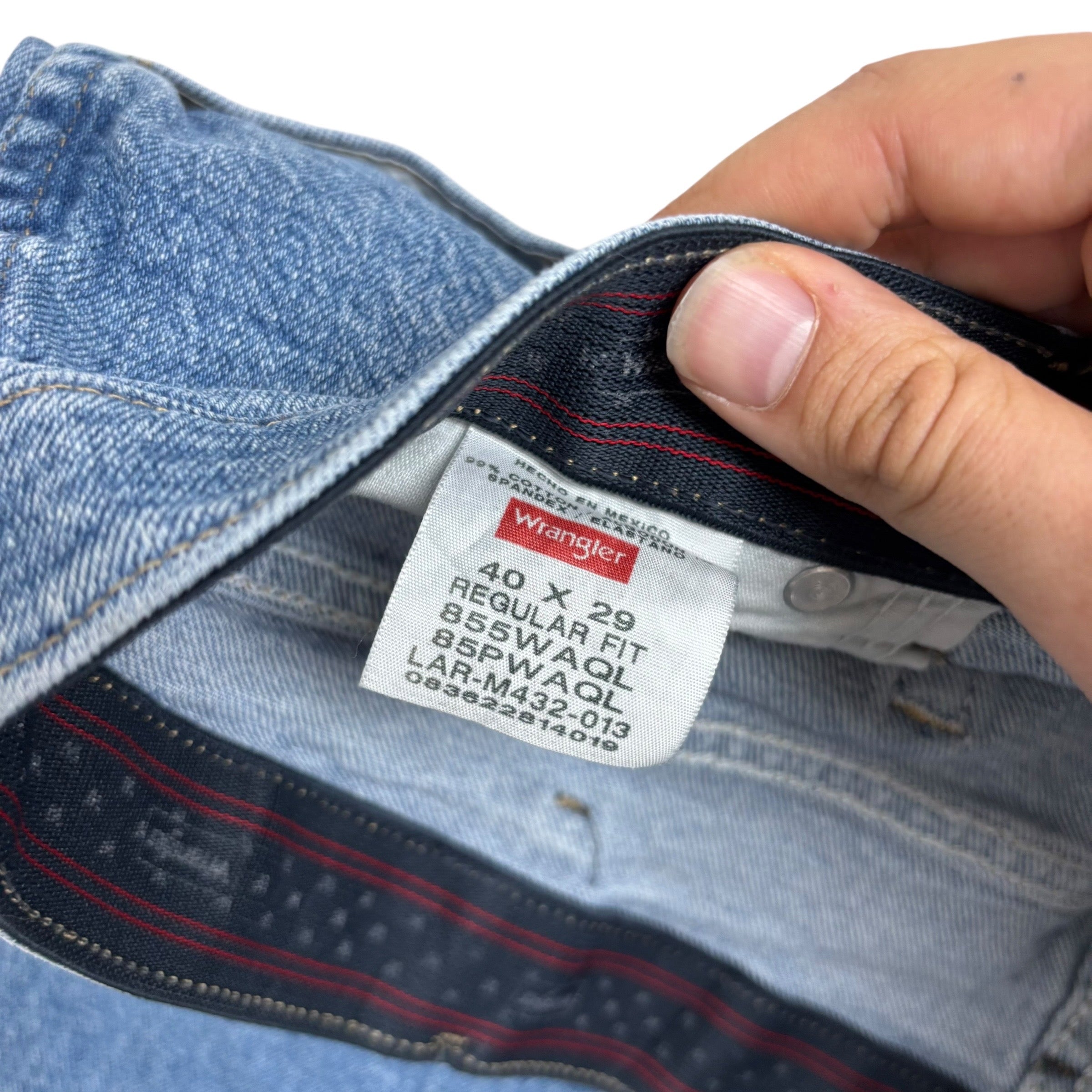 Wrangler Jeans W40 L29 Mens Light Blue Regular Straight Fit Stretch Denim
