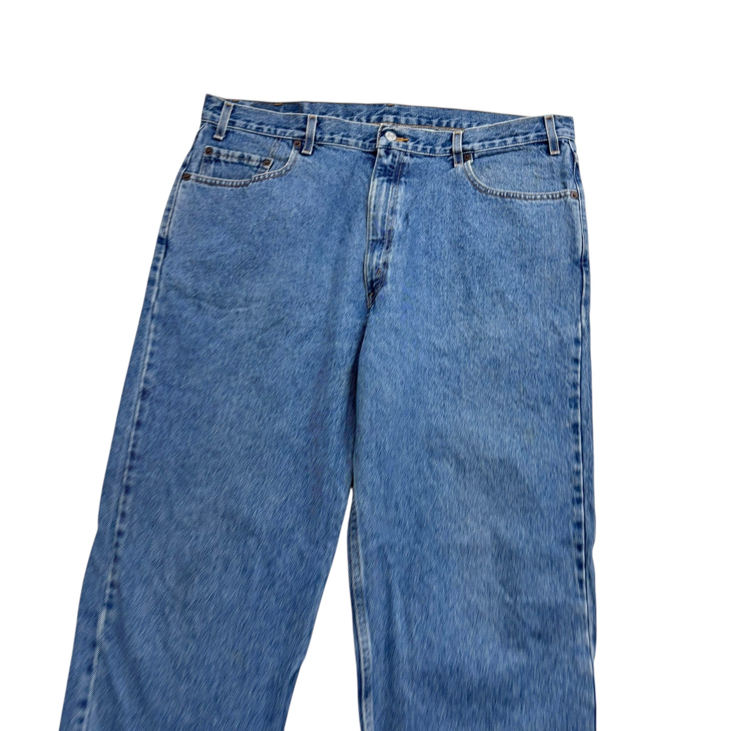 Levis Jeans W40 L32 Mens Mid Blue Baggy Relaxed Straight Fit Vintage Denim