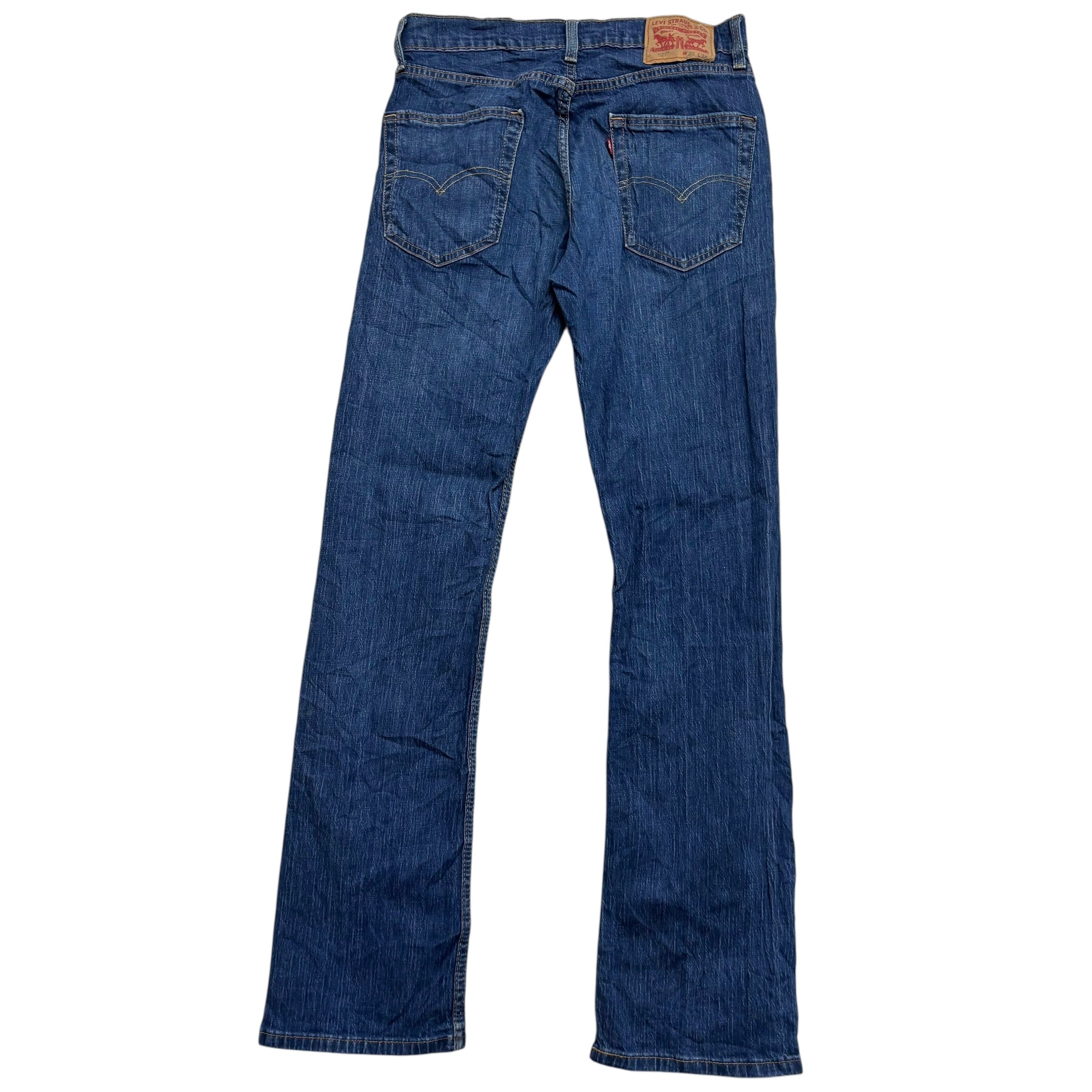 Levis 527 Jeans W30 L34 Mens Mid Blue Slim Bootcut Fit Stretch Denim (E)