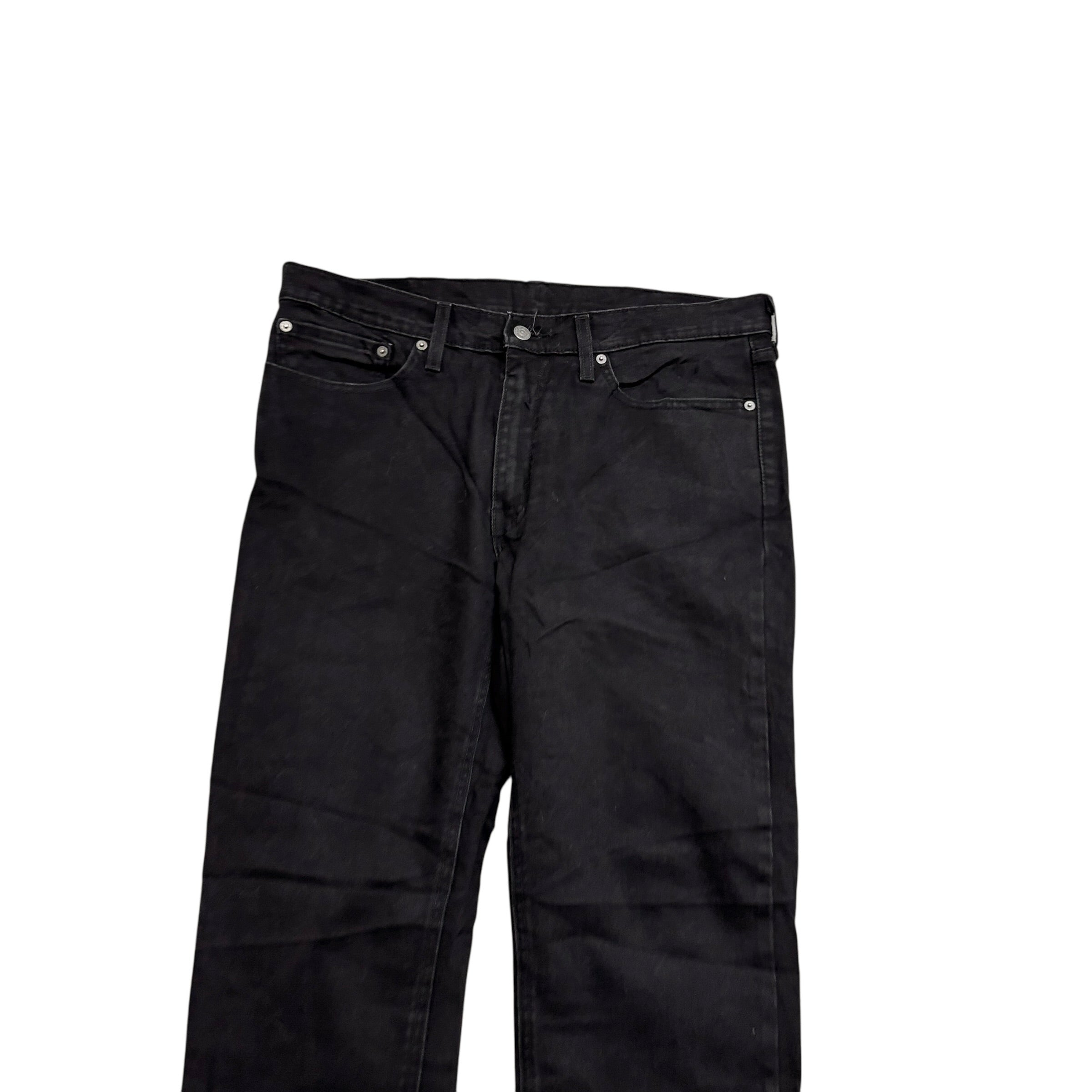 Levis 541 Jeans W36 L30 Mens Black Athletic Tapered Fit Stretch Denim