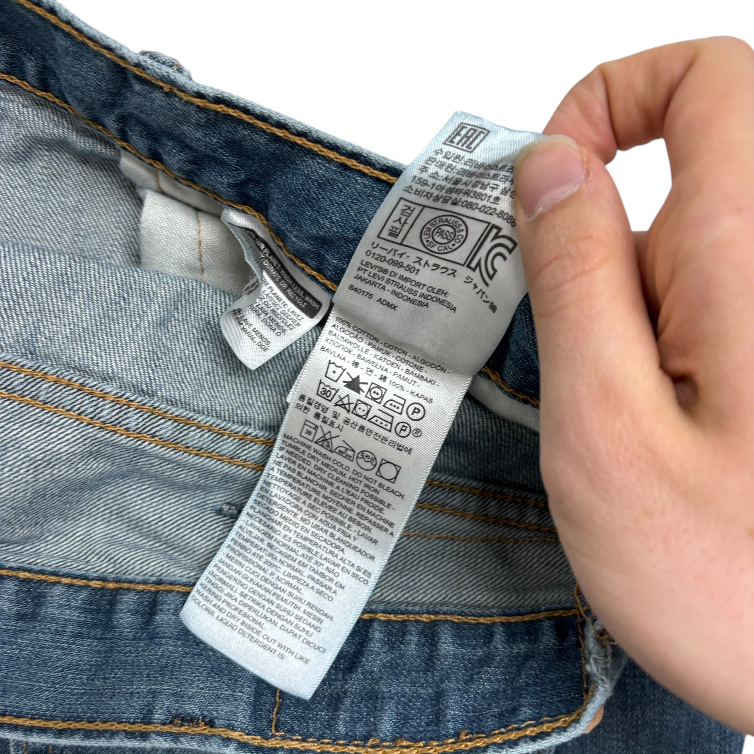 Levis 559 Jeans W38 L30 Mens Blue Baggy Relaxed Straight Fit Denim (F)