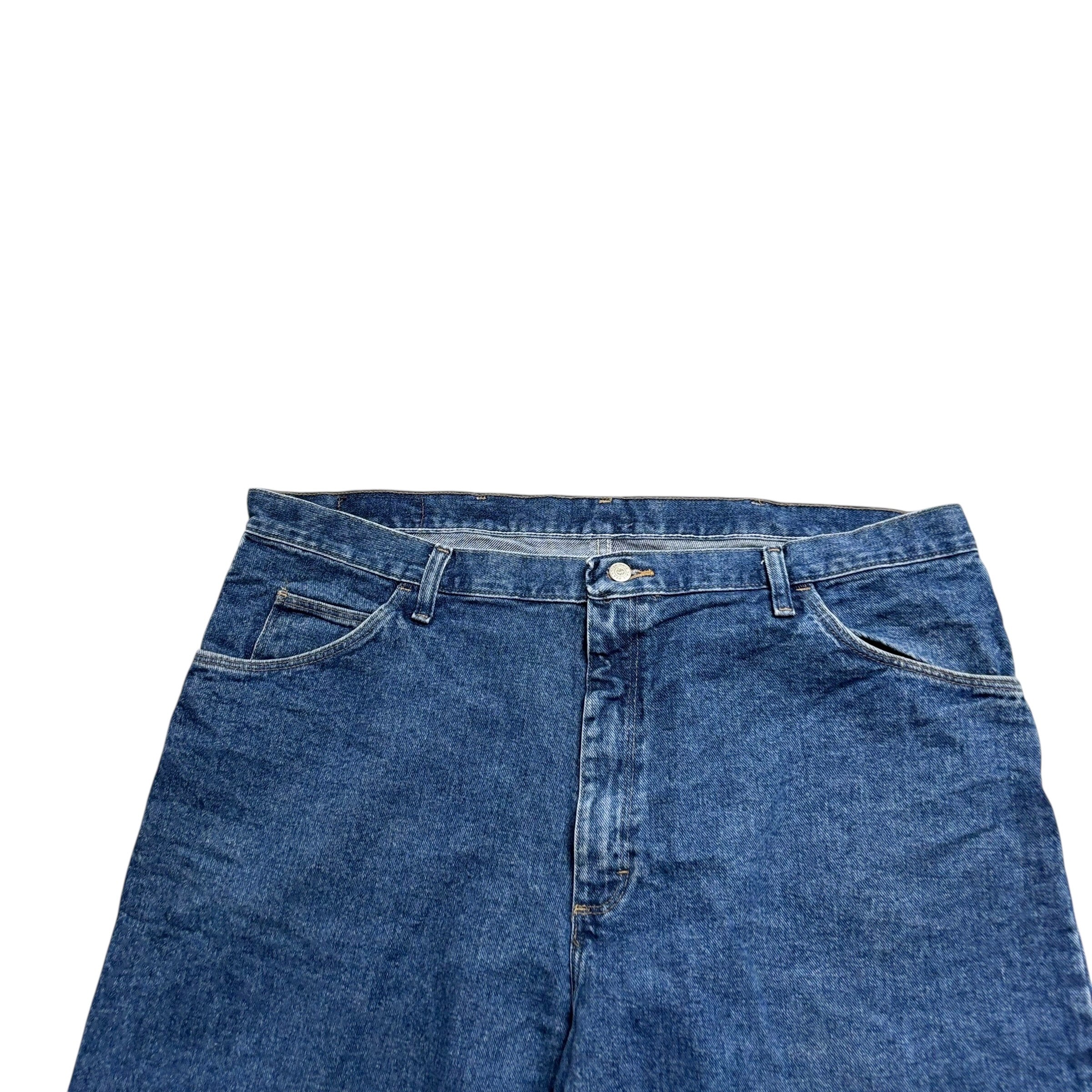 Wrangler Baggy Jorts W42 Mens Denim Shorts Mid Blue Relaxed Fit (E)
