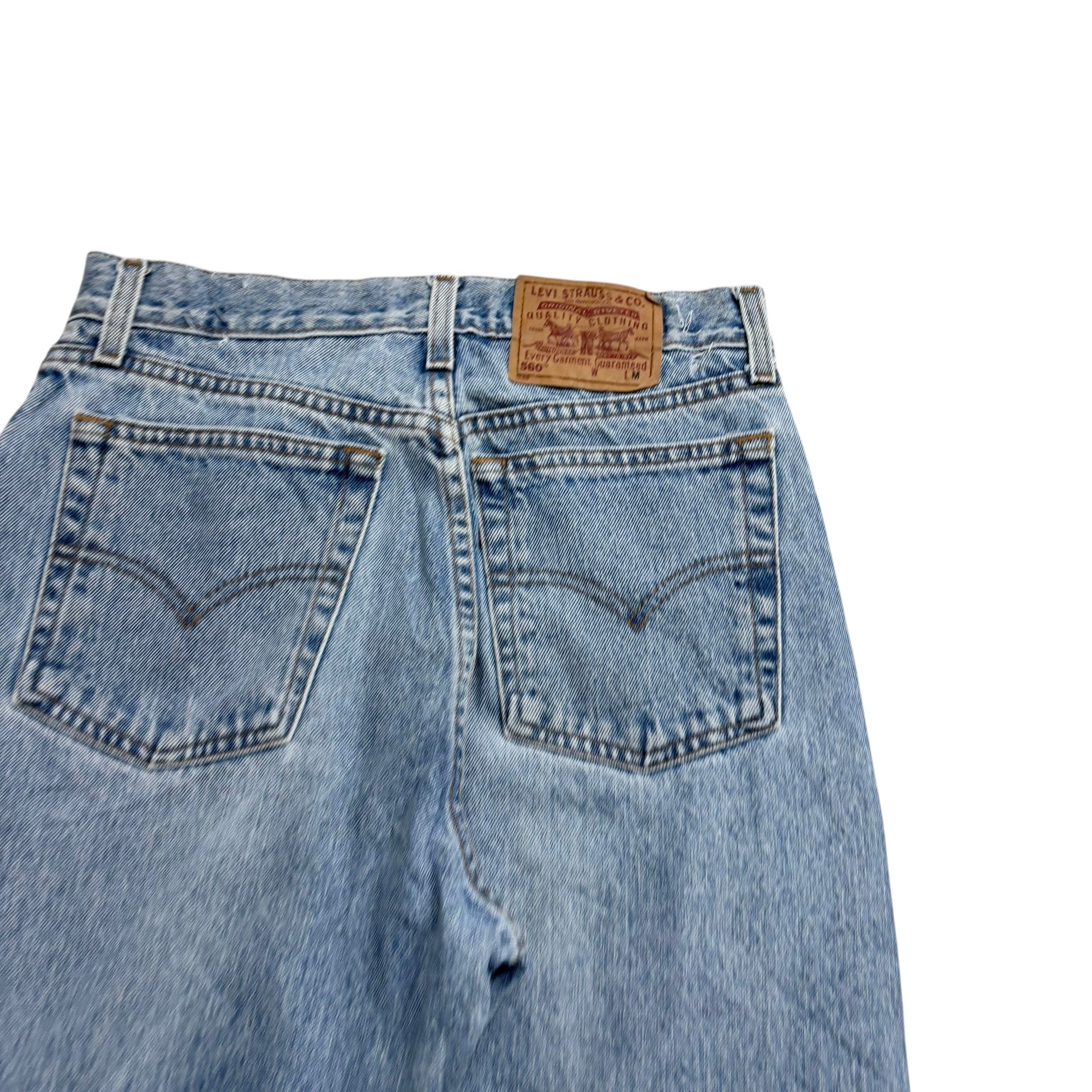 Levis 560 Jeans W28 L32 Womens Light Blue Relaxed Straight Vintage Denim