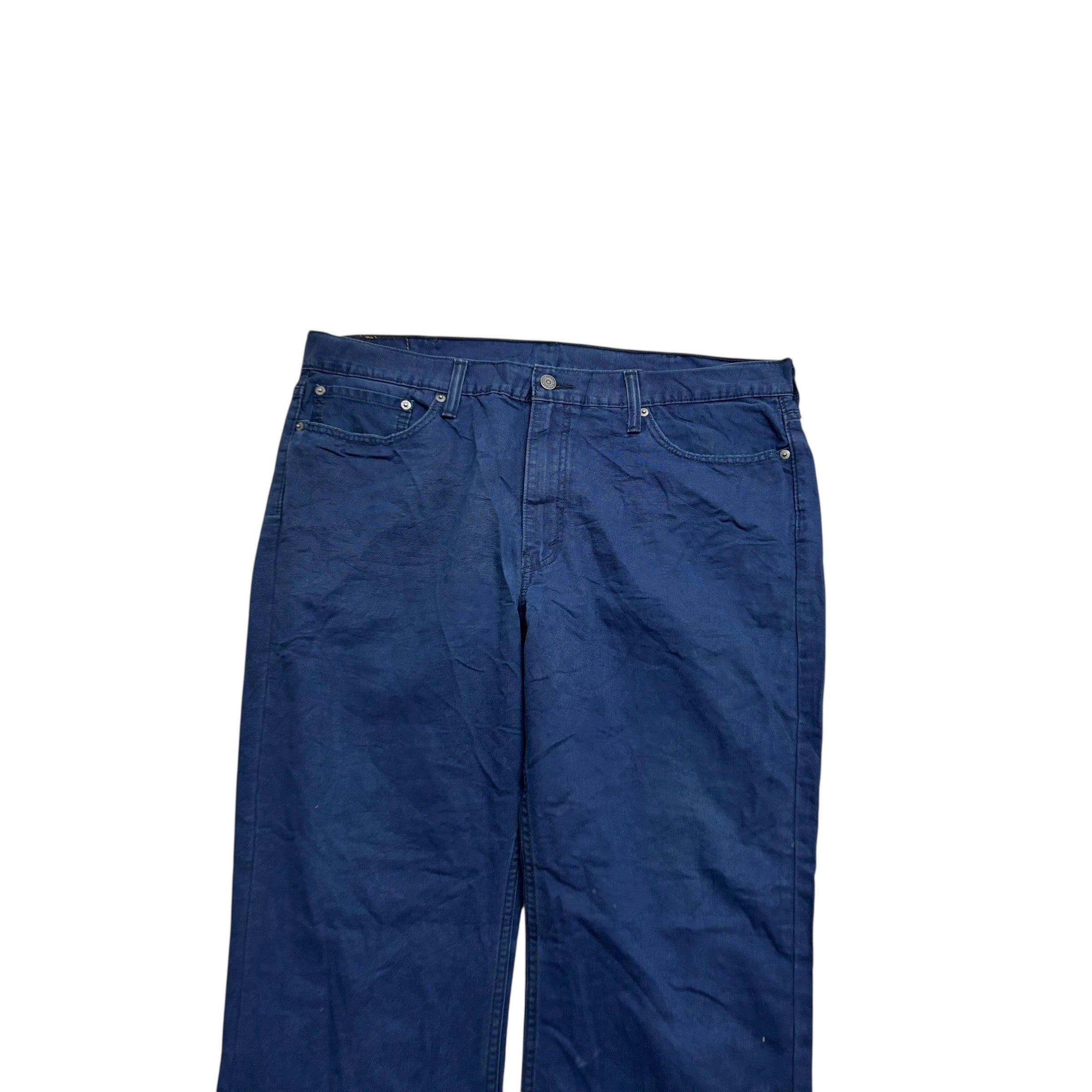 Levis 514 Trousers W40 L30 Mens Navy Blue Regular Straight Fit Pants (E)