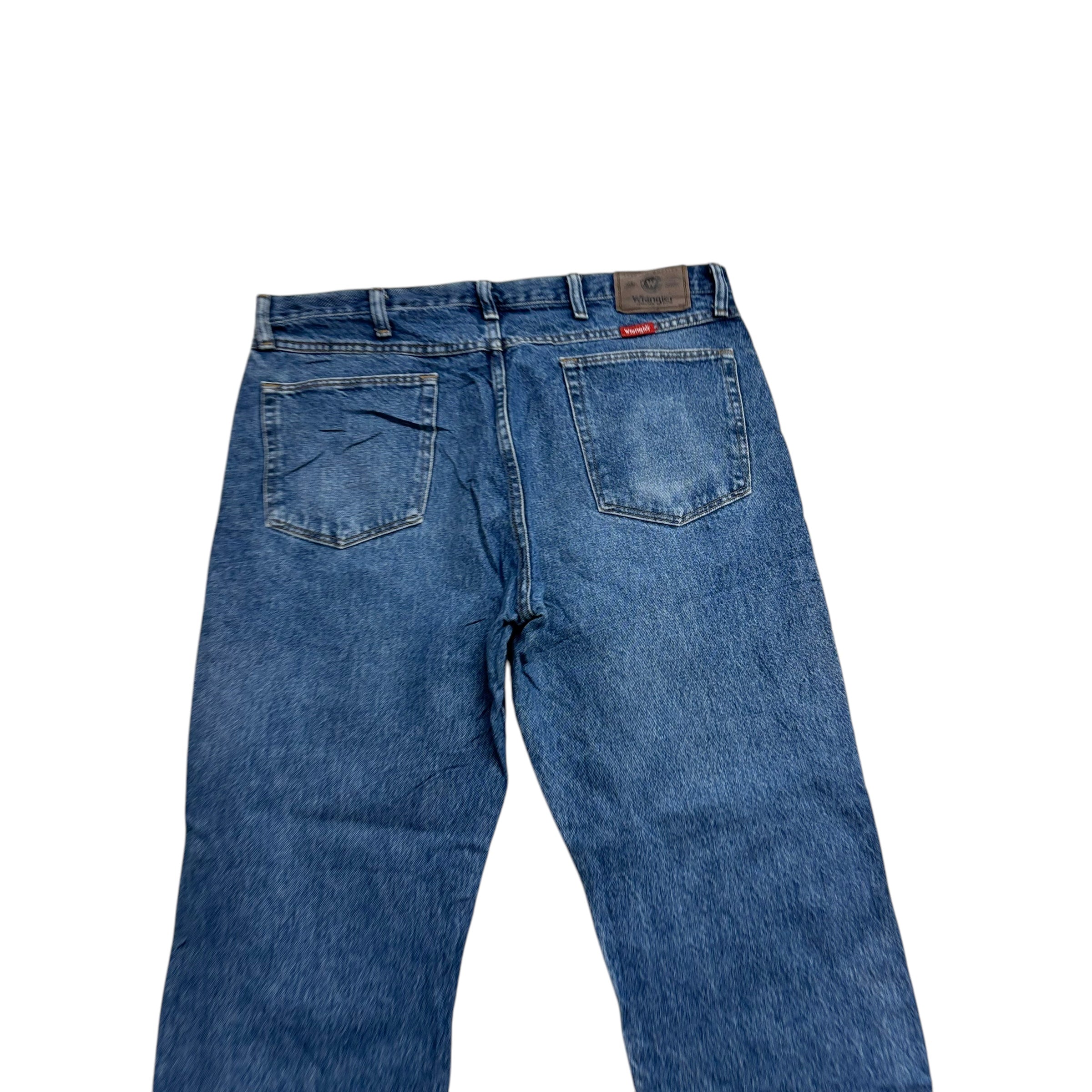 Wrangler Jeans W36 L29 Mens Mid Blue Regular Straight Fit Vintage Denim