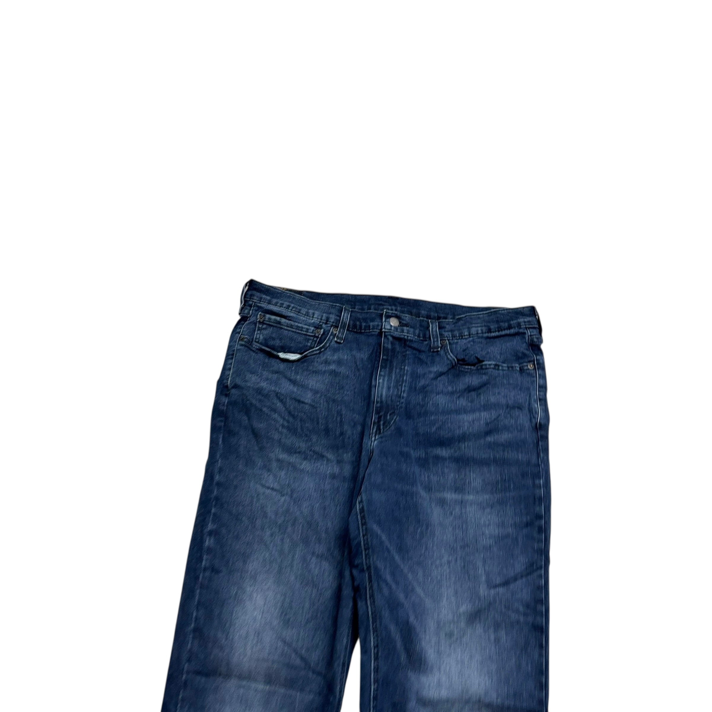 Levis 541 Jeans W36 L36 Mens Navy Blue Athletic Tapered Fit Stretch Denim (E)