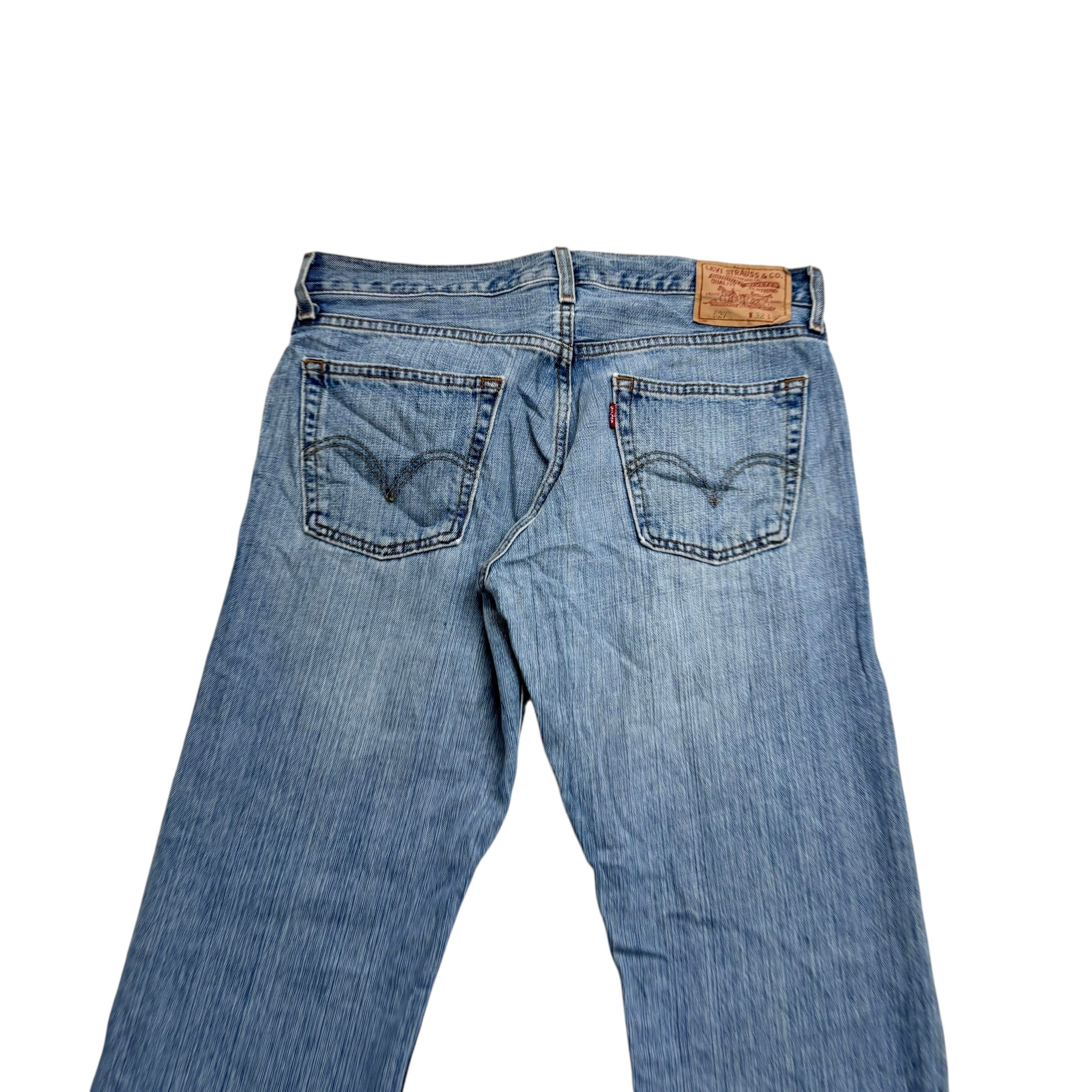 Levis 527 Jeans W32 L30 Mens Light Blue Regular Bootcut Fit Vintage Denim (E)